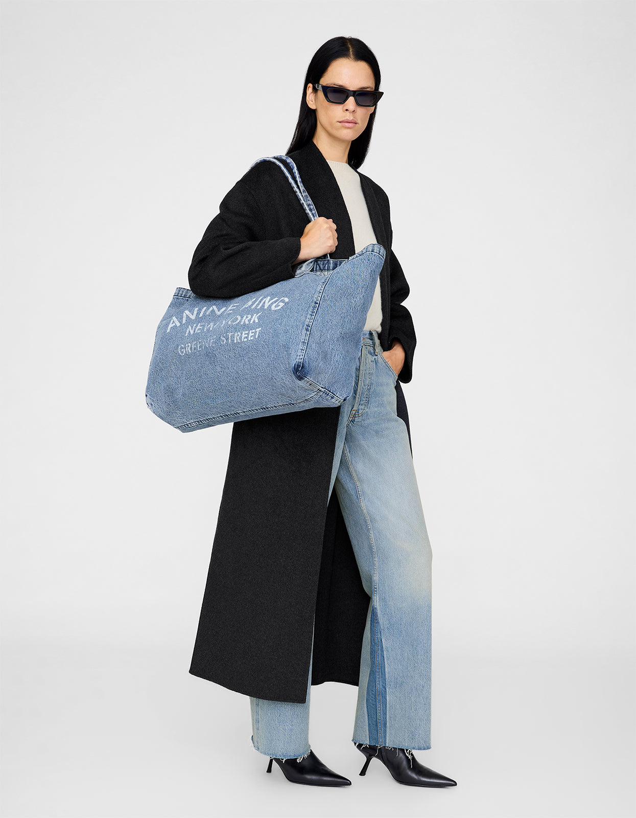 Leo Denim Tote - Shadow Blue