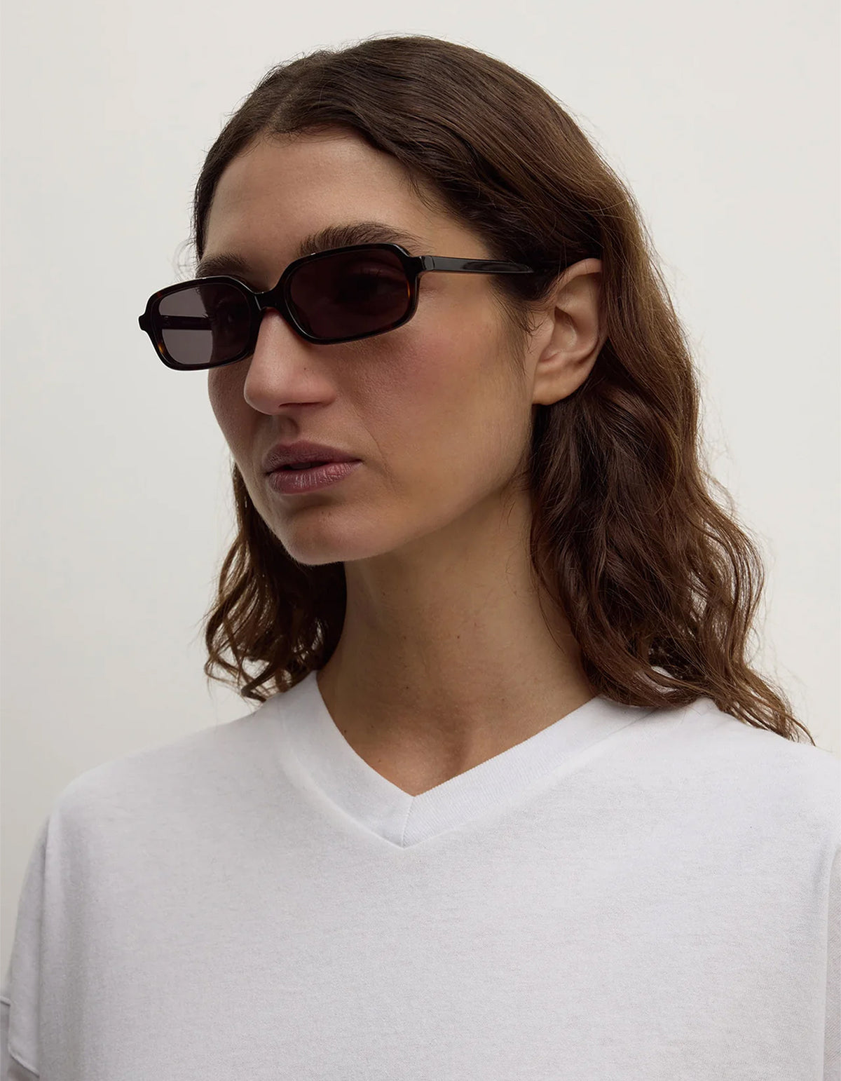 Slim Rectangular Frame - Dark Tortoise