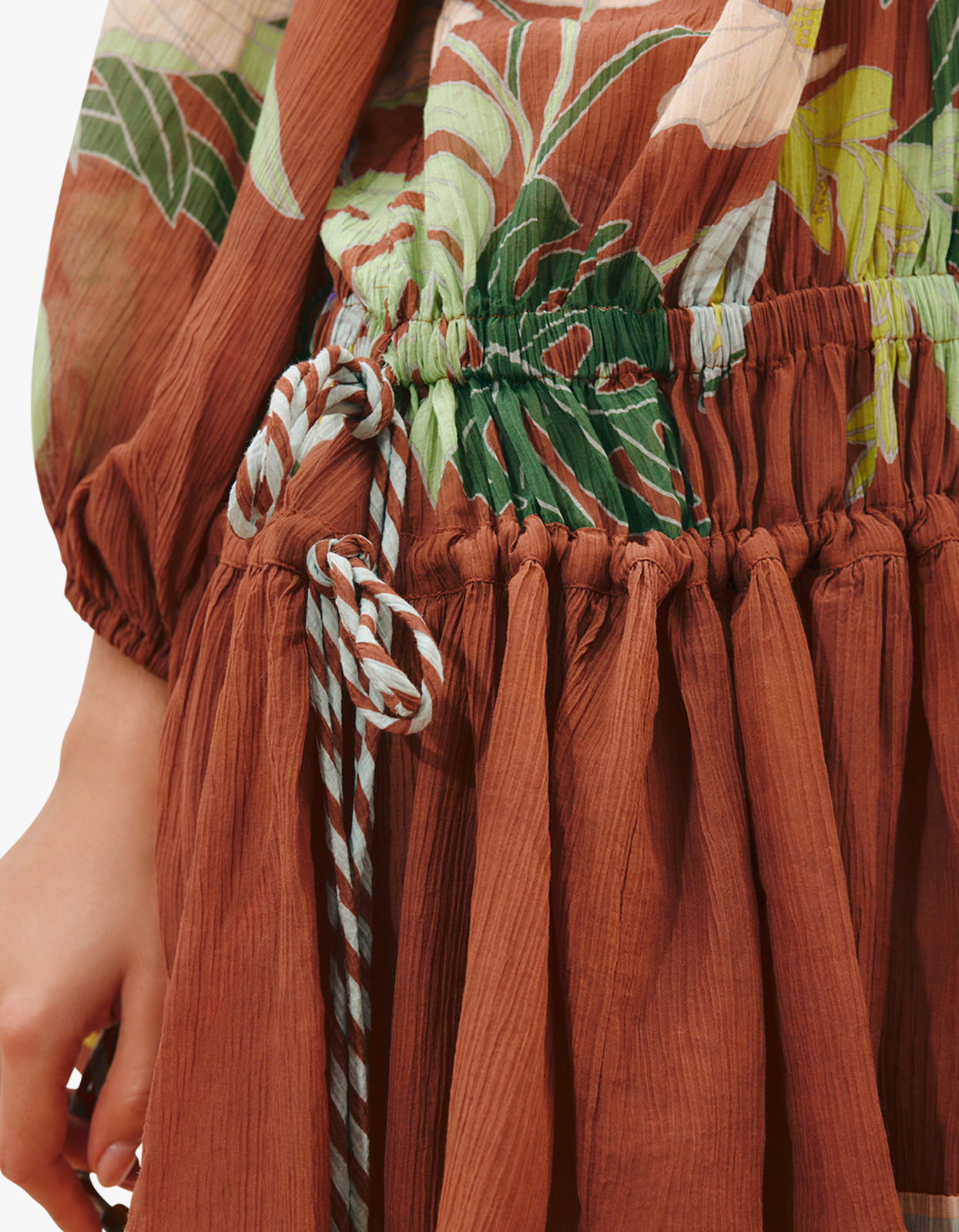 Alfie Ruched Mini Dress - Chocolate