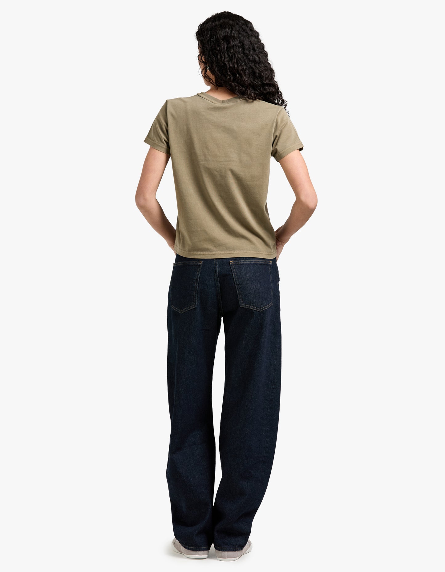 Essential Jsy Shrunken Tee W/ Puff Logo - Washed Walnut