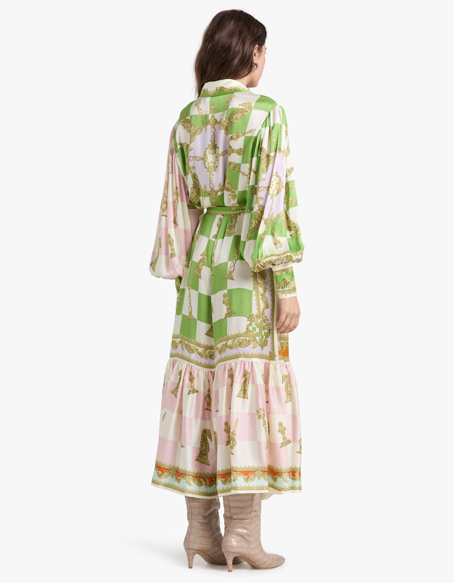 Checkmate Silk Shirtdress - Multi