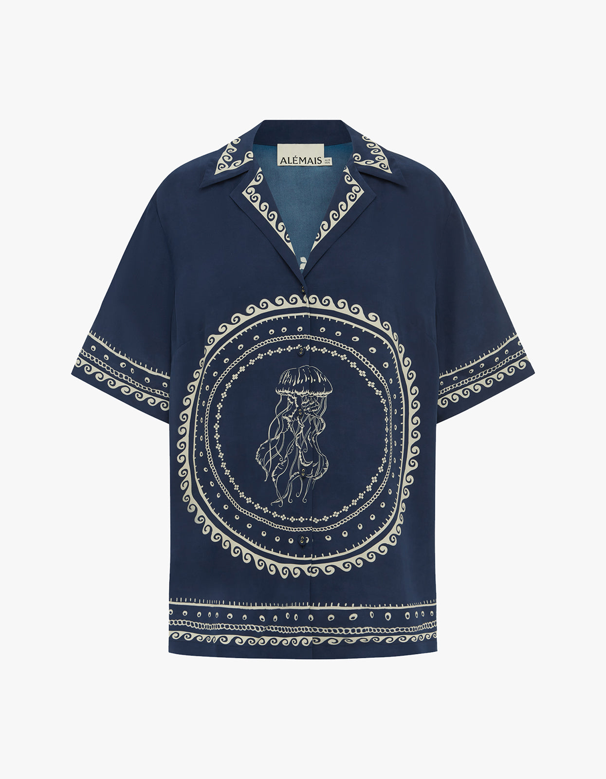 Oceane Silk Shirt - Navy