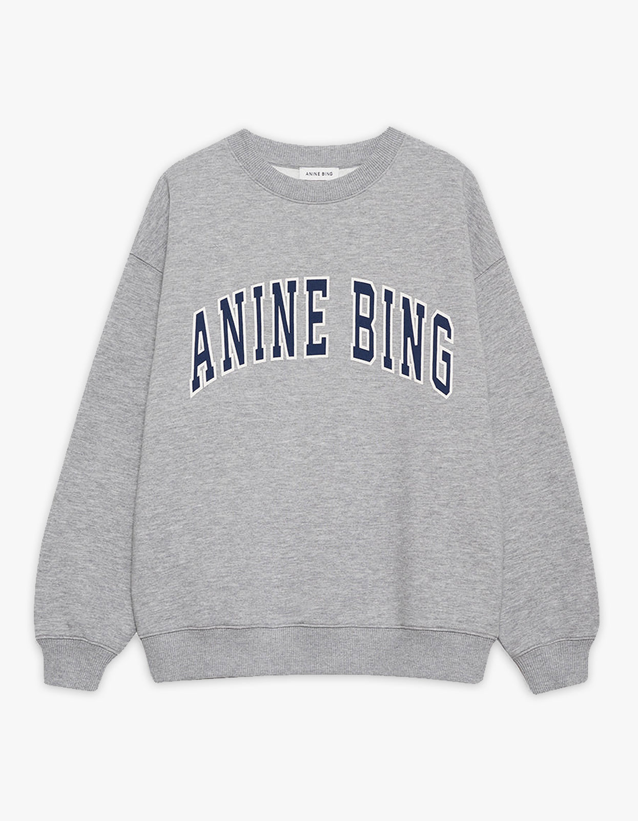 Spencer Sweatshirt Anine Bing - Medium Heather Grey With Navy