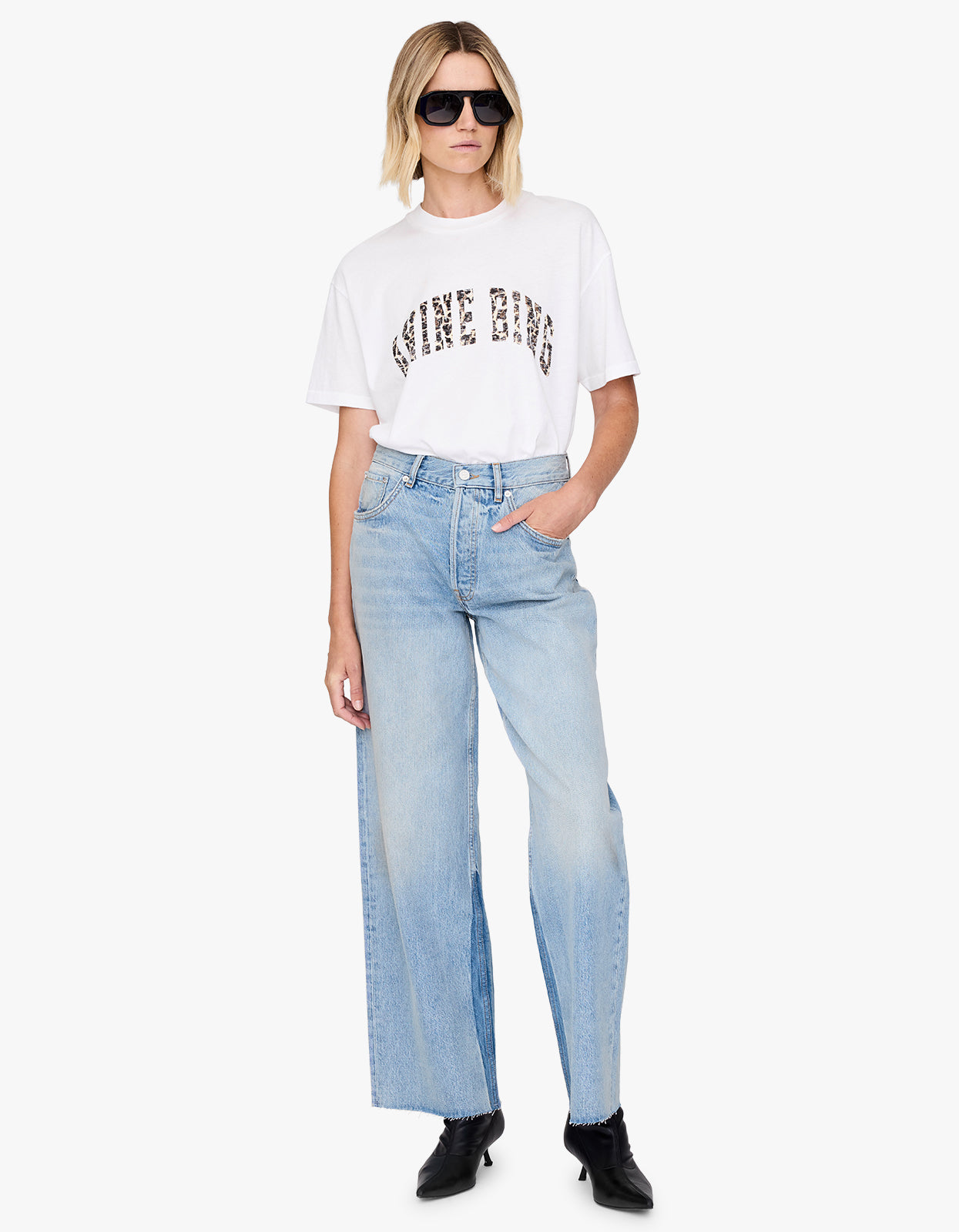 ANINE BING アニービンWALKER TEE Walker Tee Anine Bing Leopard - Ivory – Superette