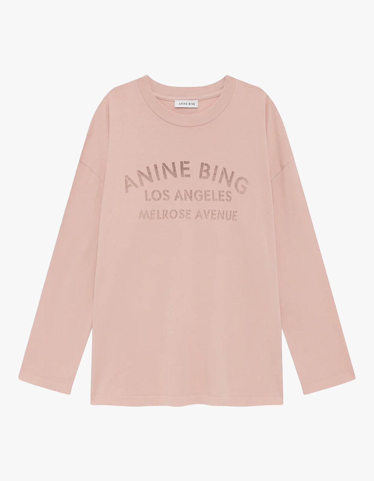 Ivan Long Sleeve Melrose Stencil - Washed Blush