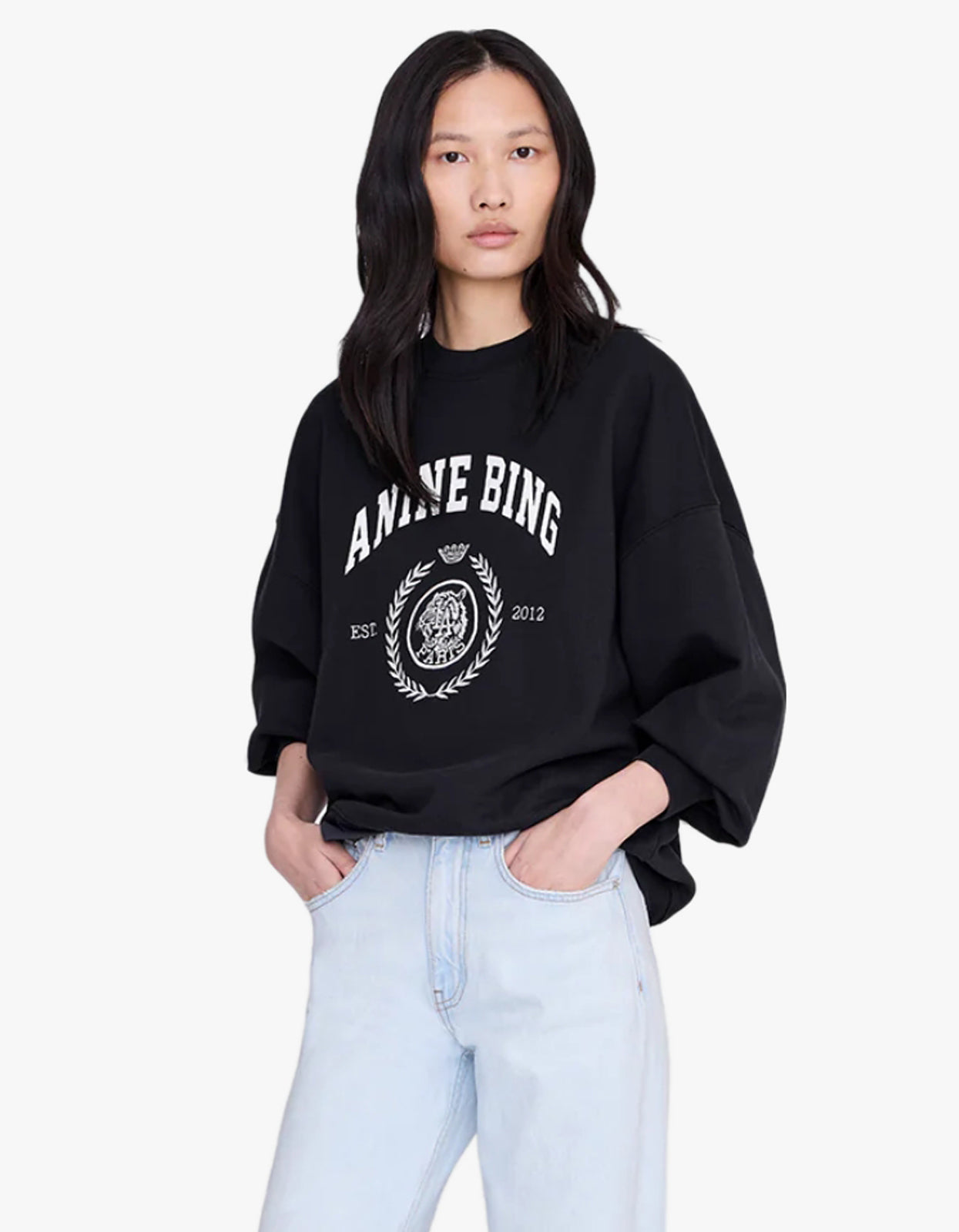 Anine Bing - Miles Sweatshirt Collegiate Vintage Black | Superette