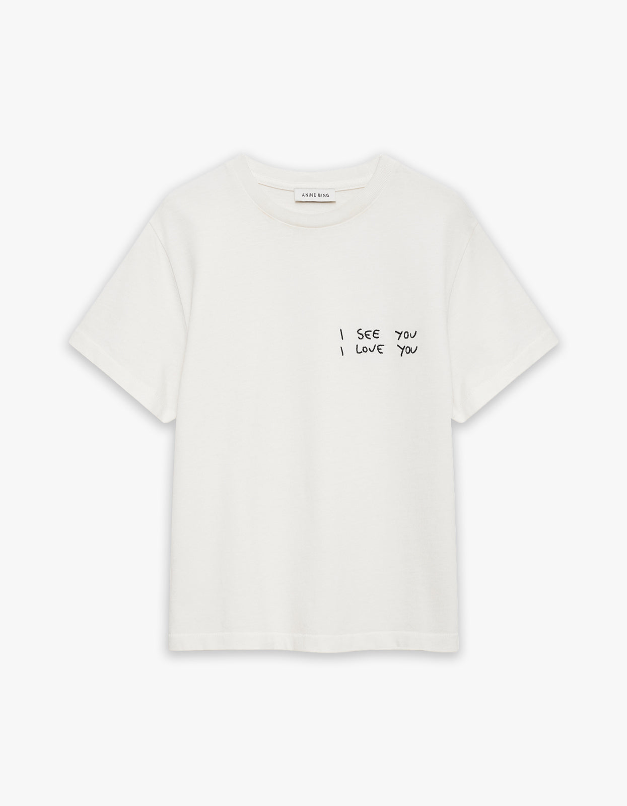 Shelley Tee I See You I Love You - Washed Cream