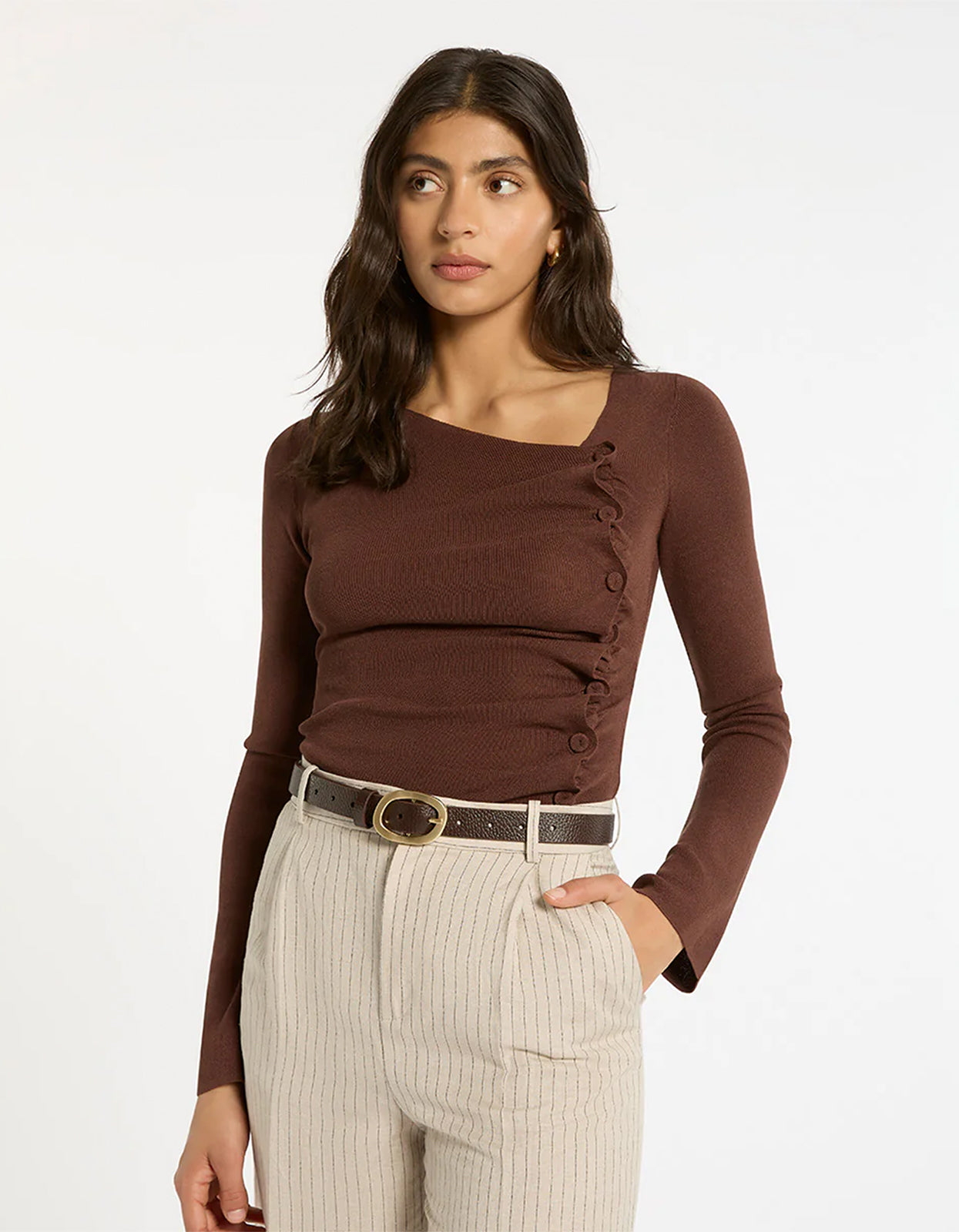 Nocturne Belt - Choc/Gold