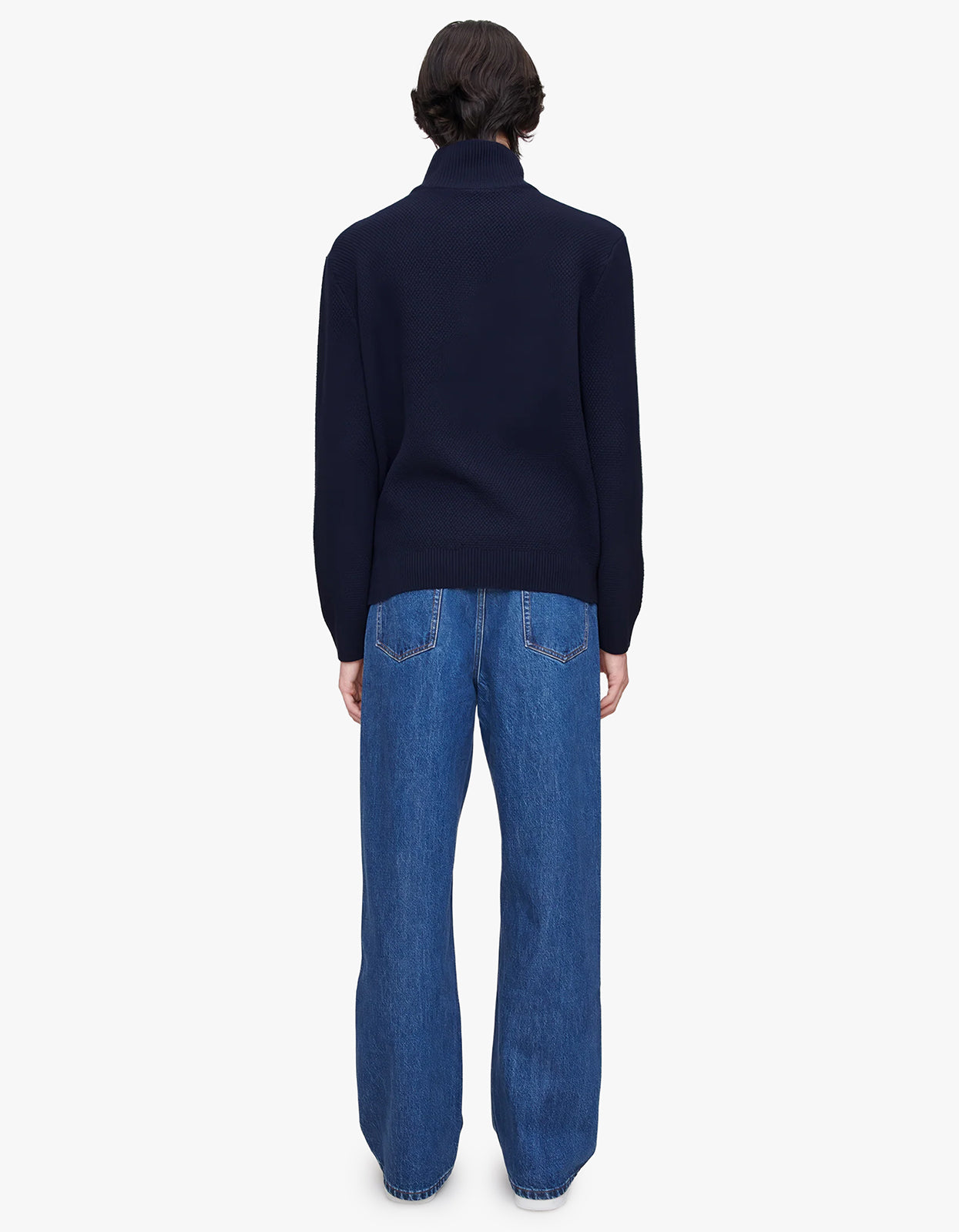 Theo Quarter Zip Sweat - IAK Dark Navy