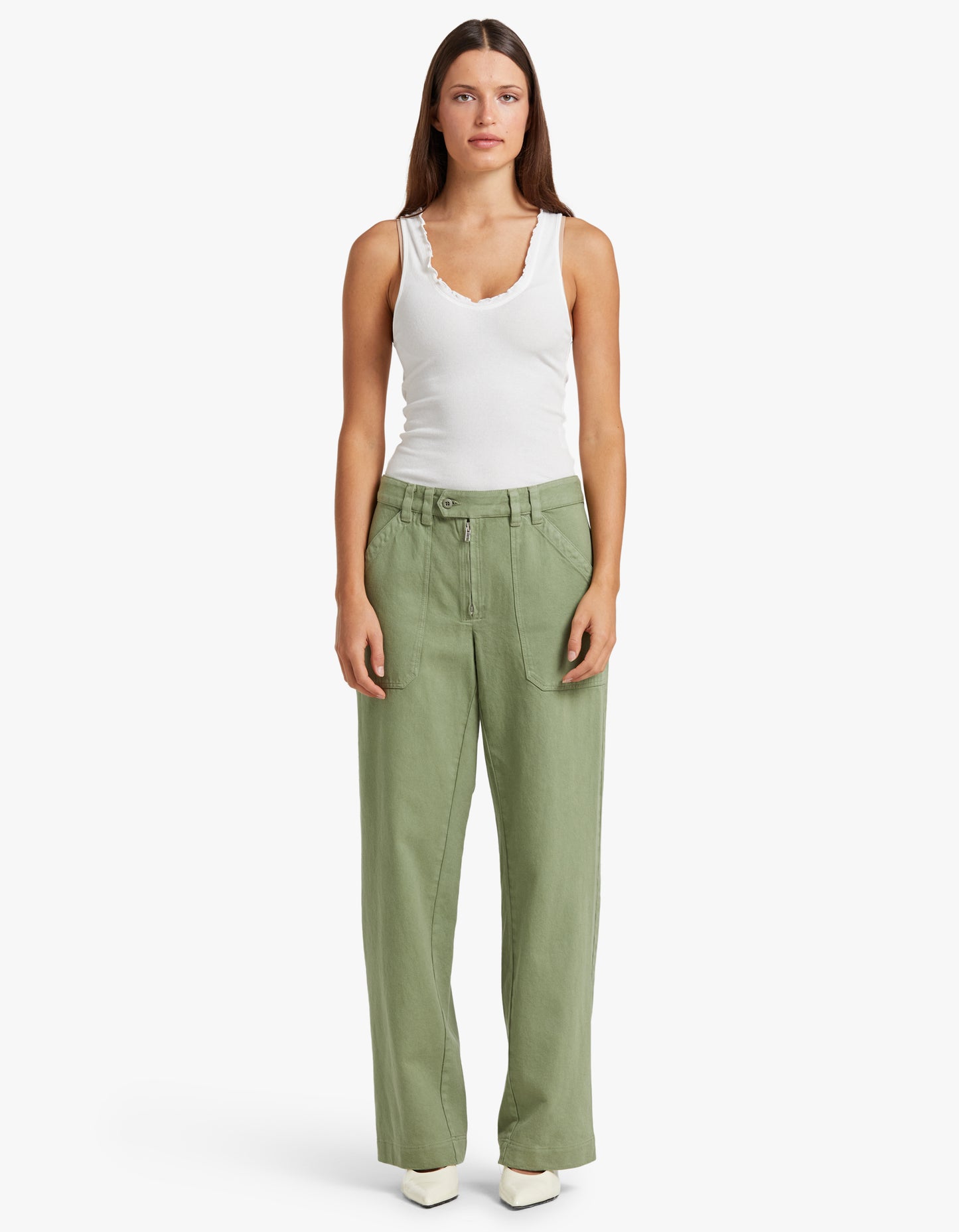A.P.C Pasadena Pants - Light Khaki Womens - Bottoms - Pants and Leggings