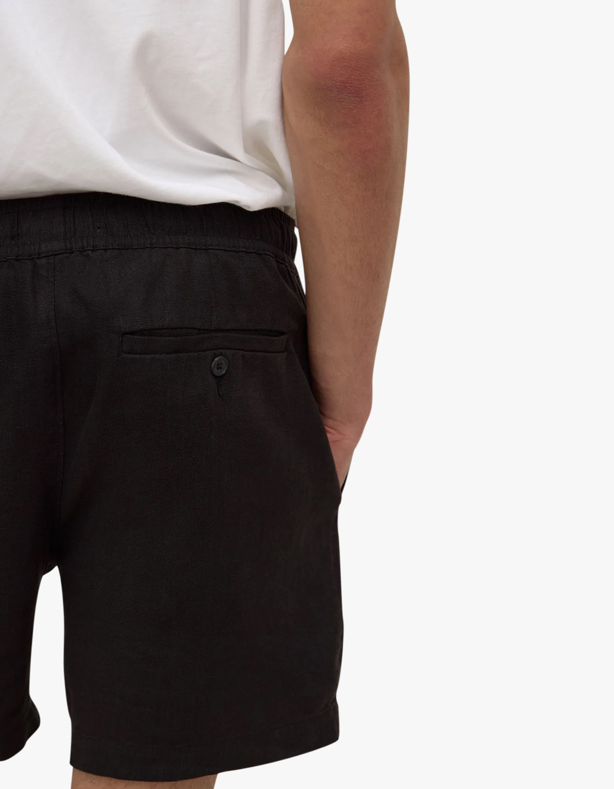 Tide Linen Shorts - Black