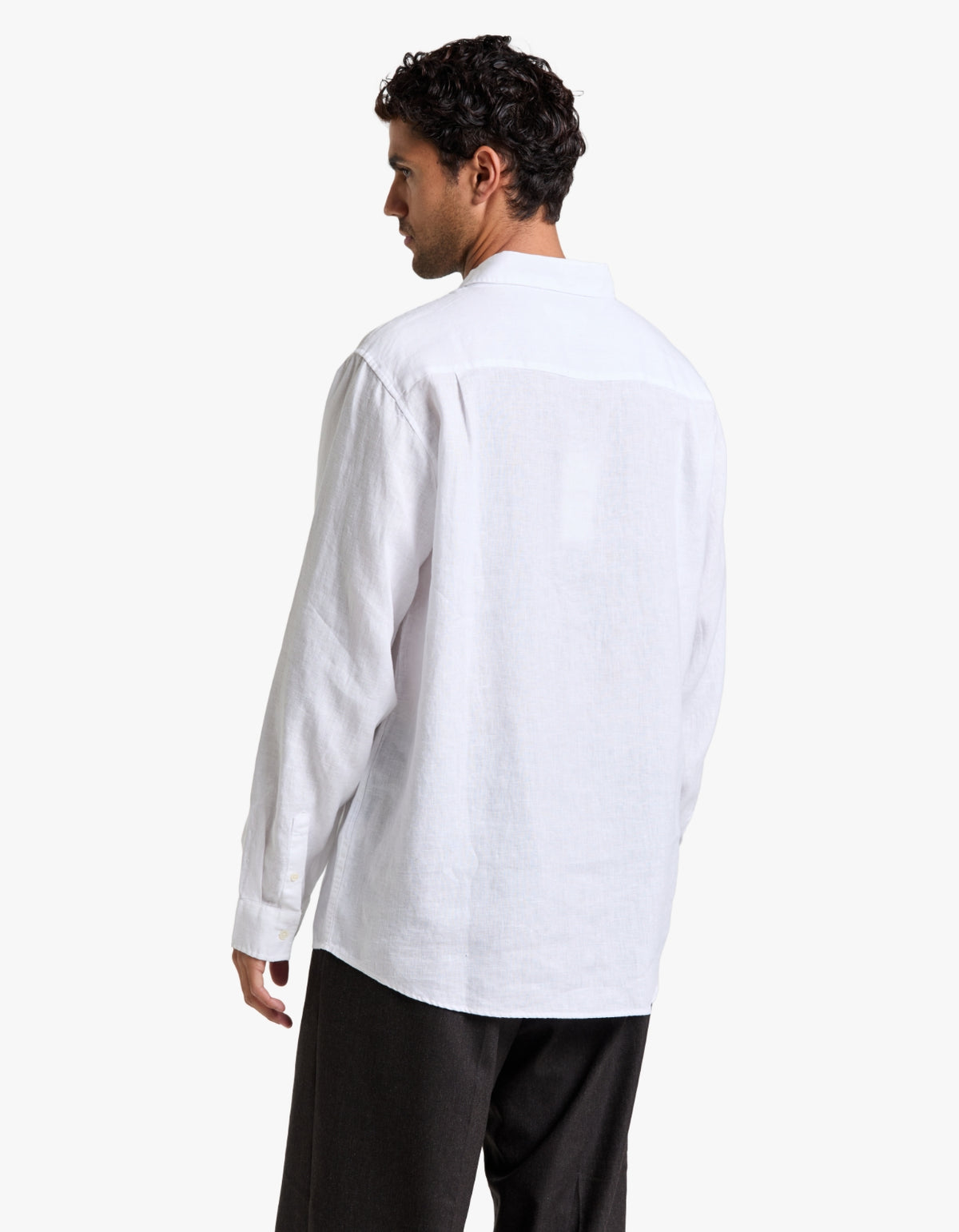 Everyday Mens Linen Long Sleeve Shirt - White