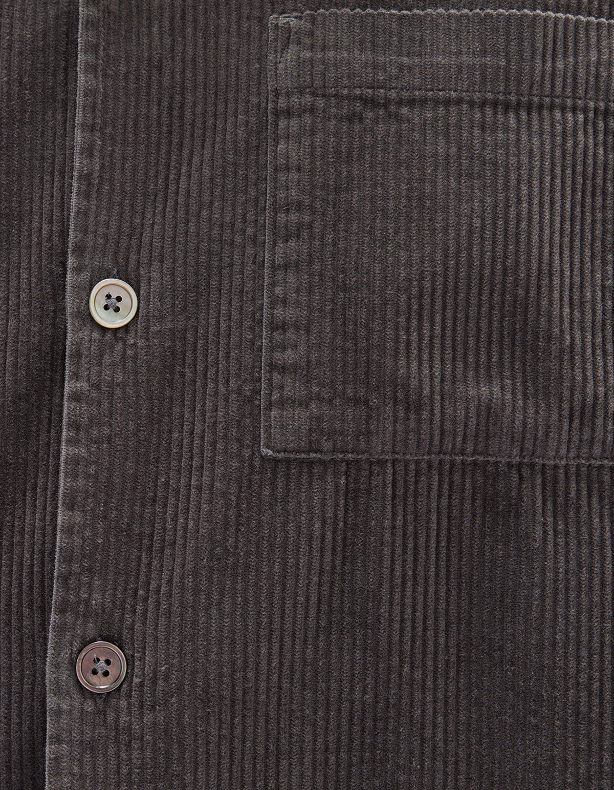 Wick Corduroy Long Sleeve Shirt - Washed Graphite