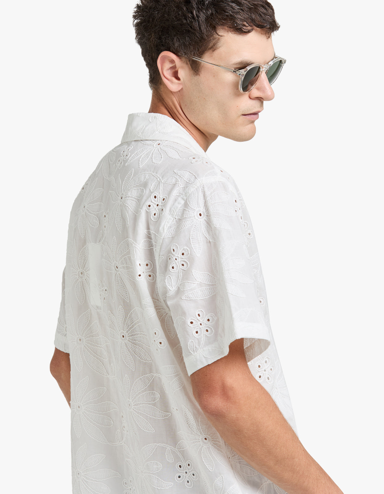 Dominic Cotton Short Sleeve Shirt - Antique White