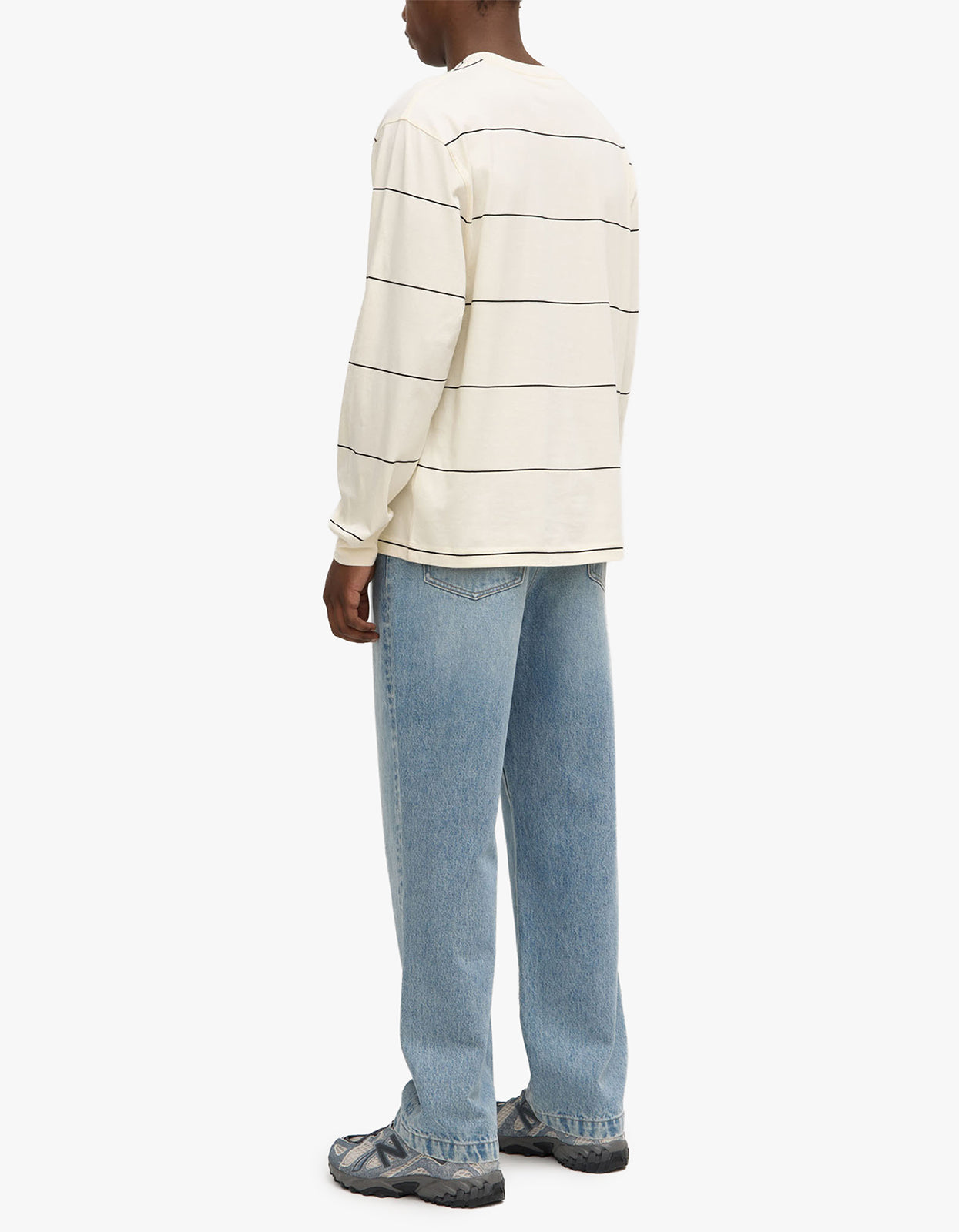 Baxter Stripe Long Sleeve Tee - Cream/Black