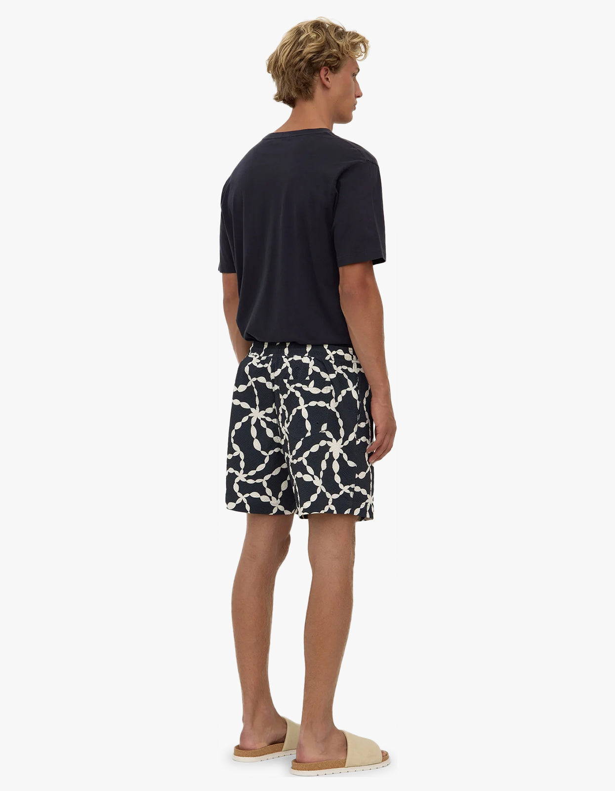 Cove Print Swim Short - True Navy/Cream