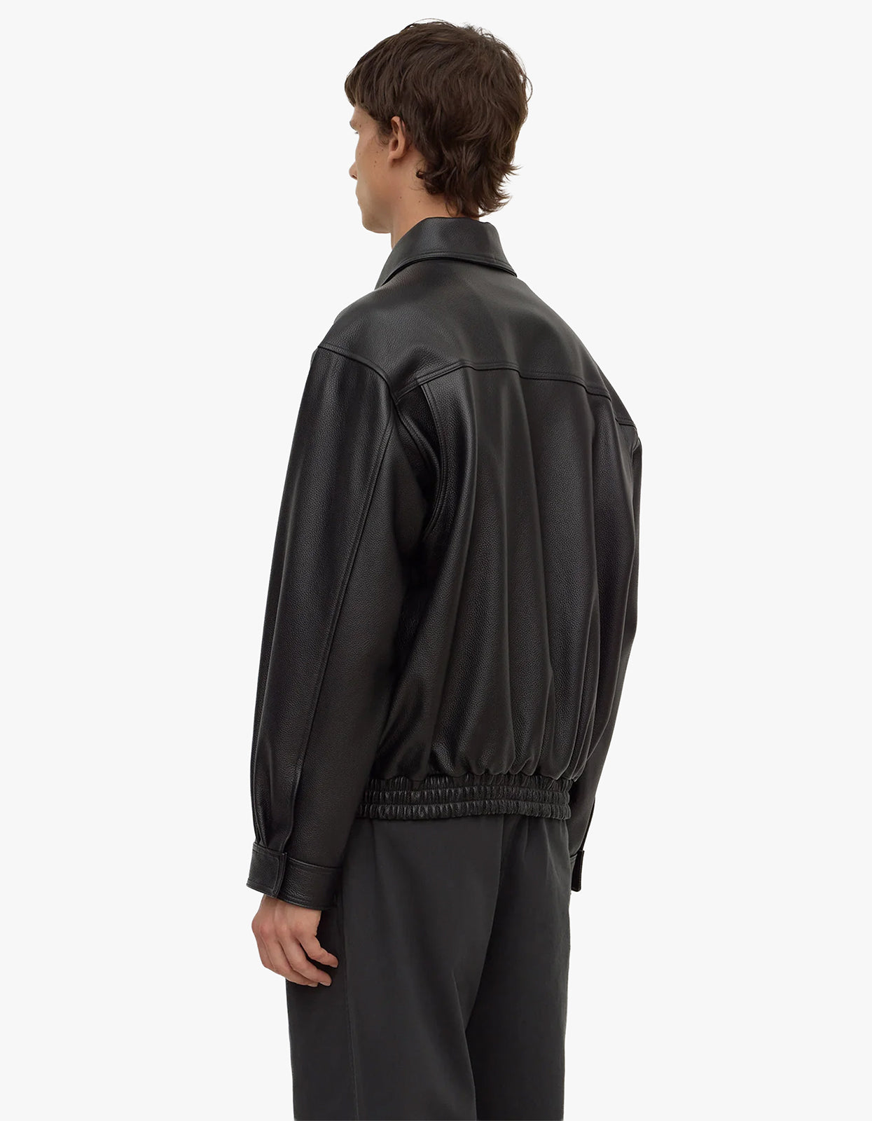 Bank Leather Jacket - Black