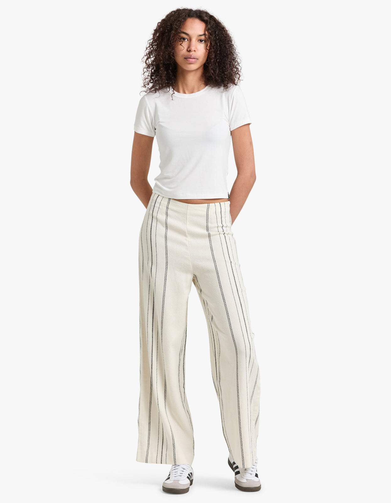 Matera Stripe Pant - Cream/Black