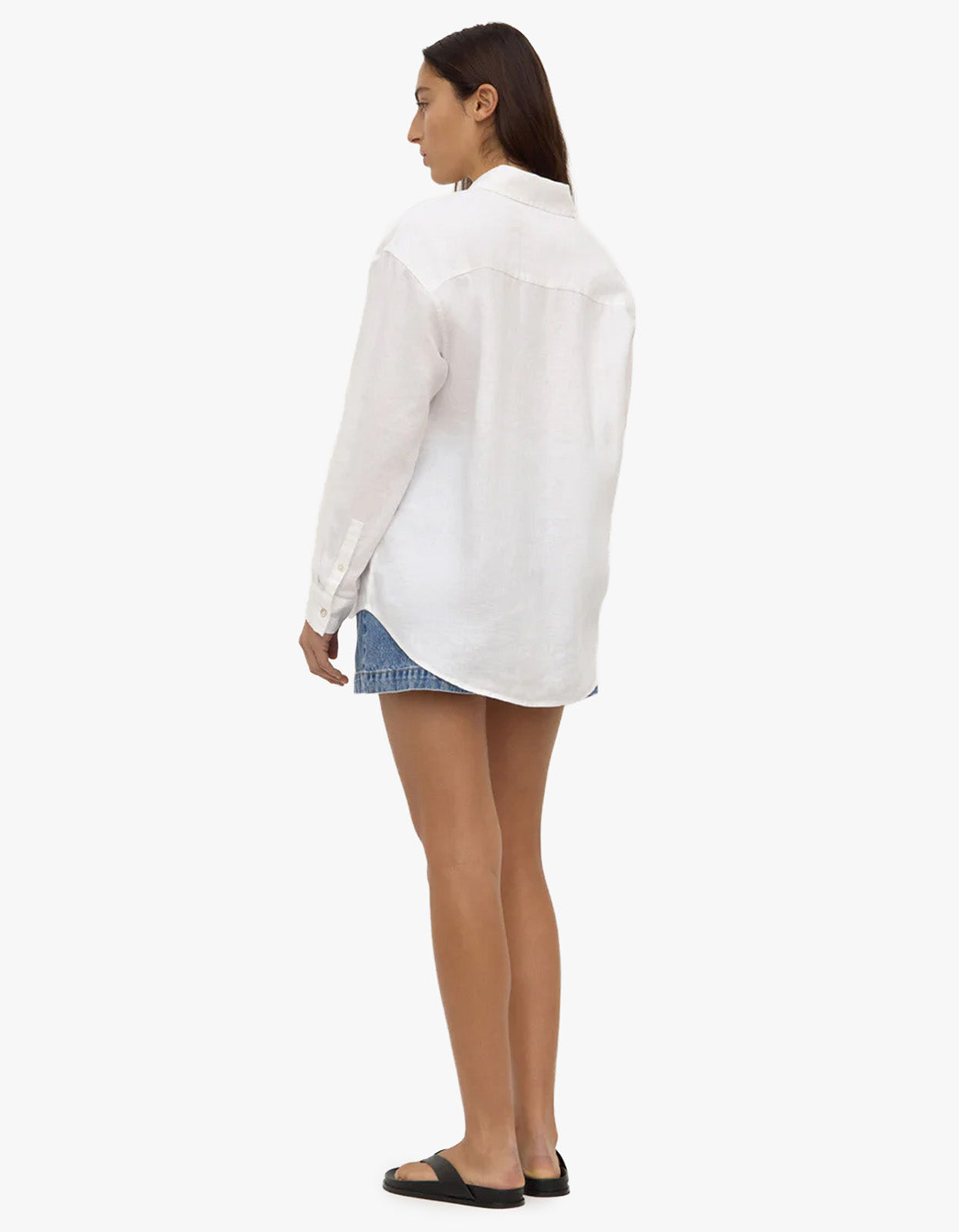 Everyday Womens Linen Long Sleeve Shirt - White