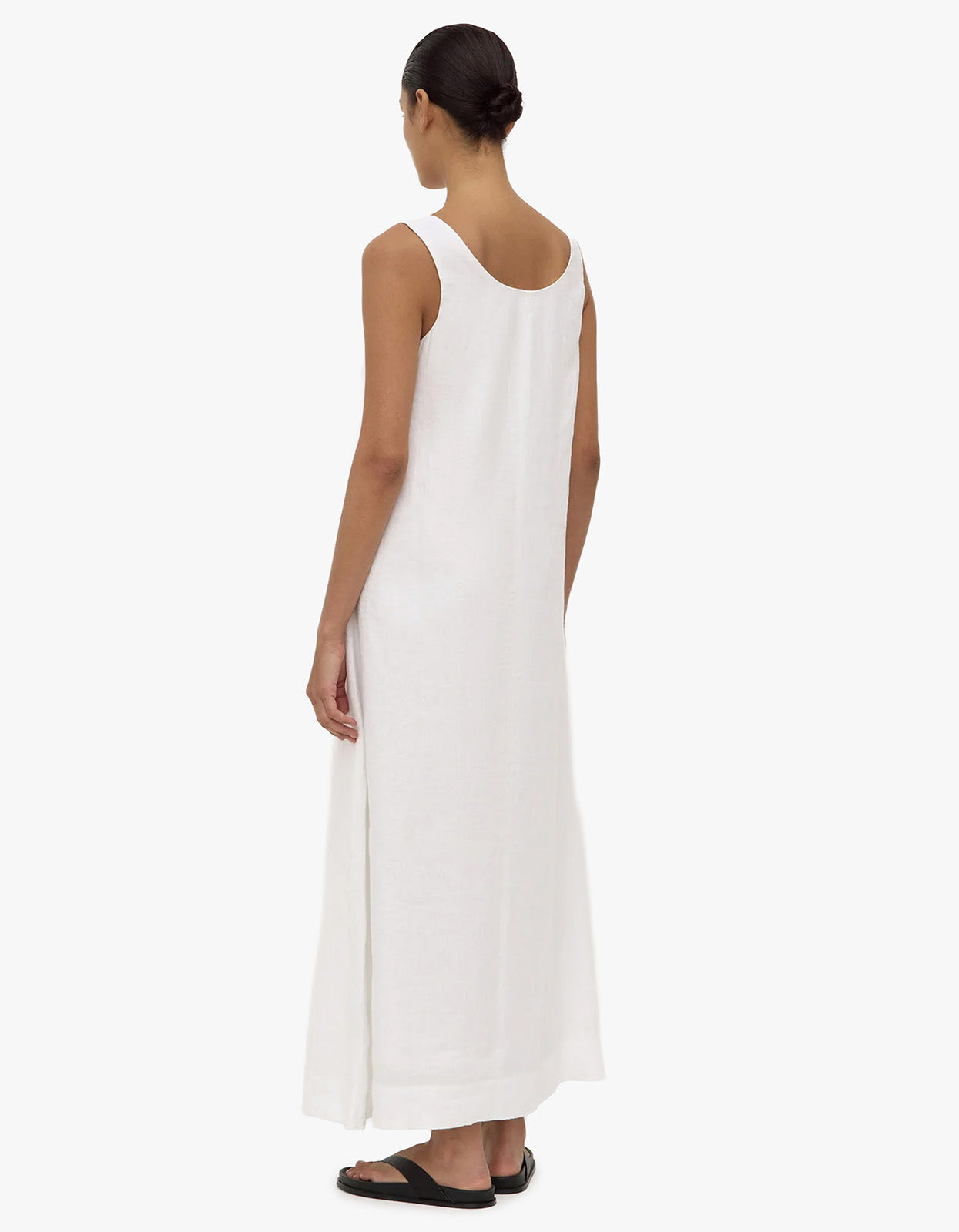 Maree Linen Midi Dress - White