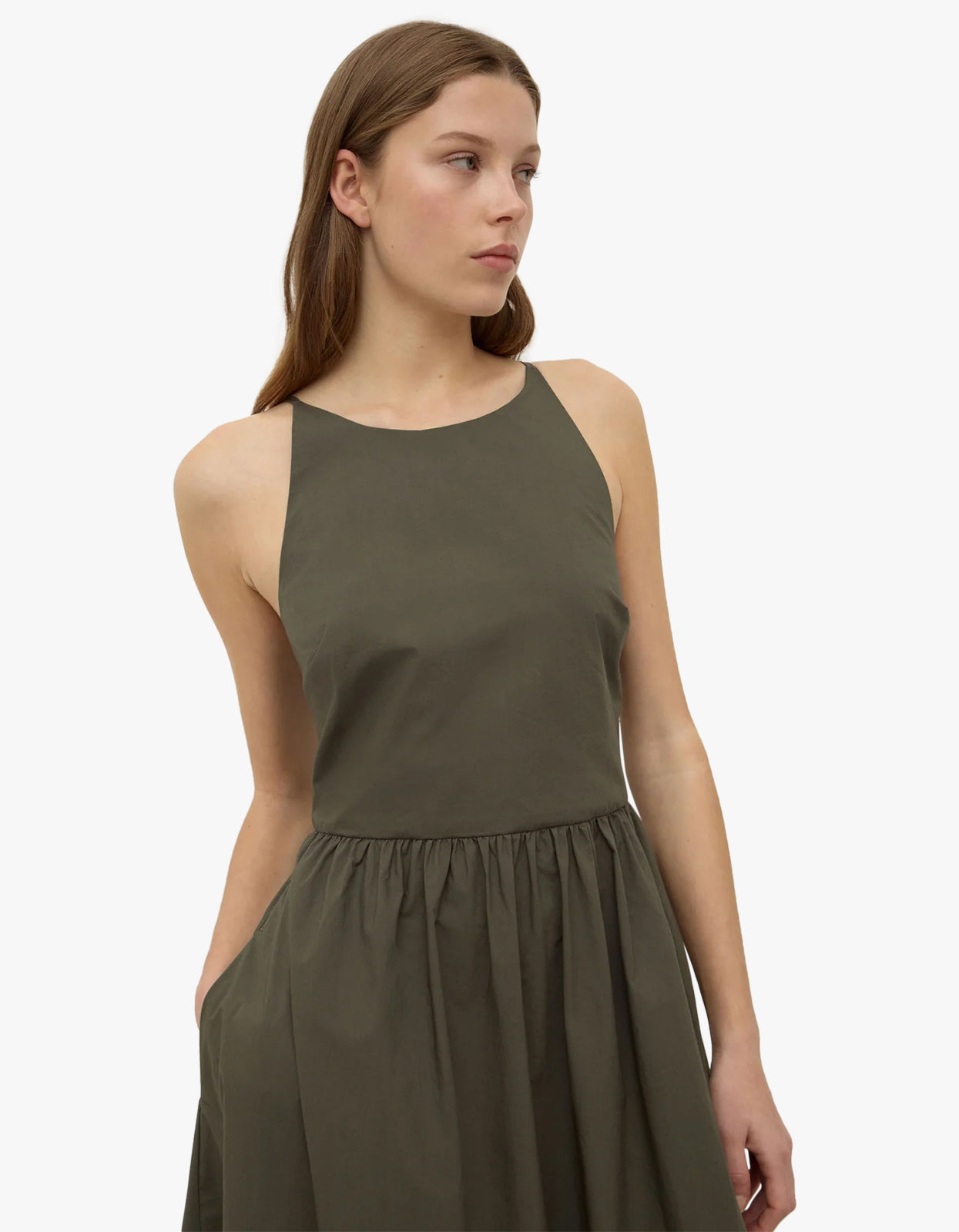 Posie Midi Dress Moss - Moss