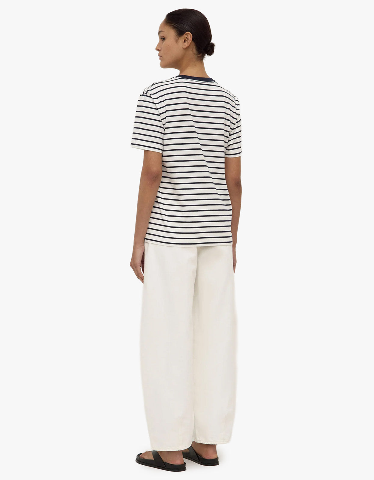 Leony Stripe Tee - True Navy/Antique White