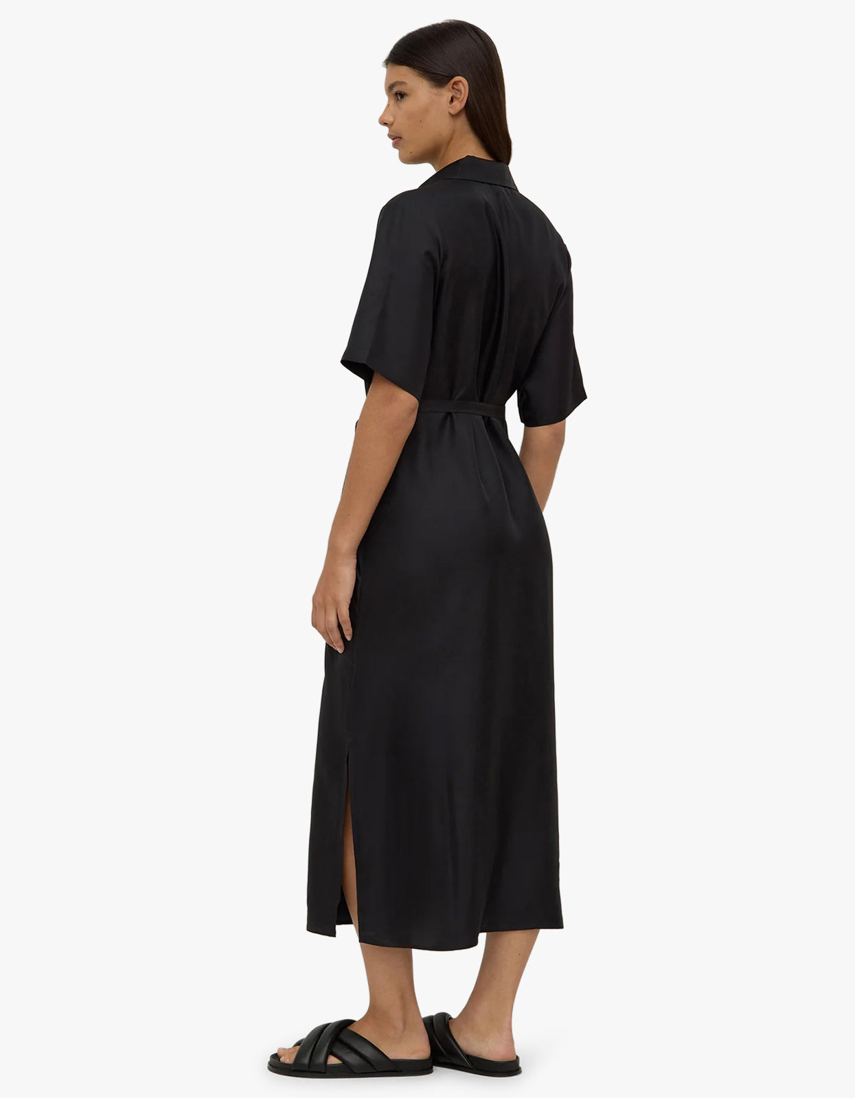 Amelie Shirt Dress - Black