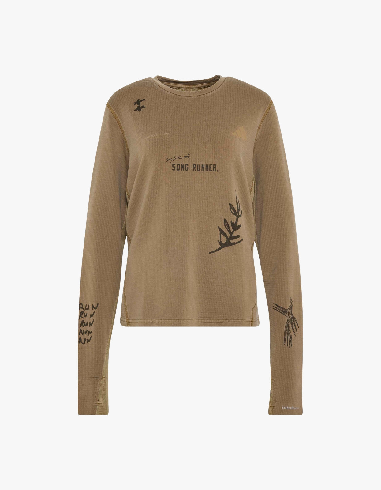 Adidas X SFTM L/S Running T-Shirt - Craft Khaki