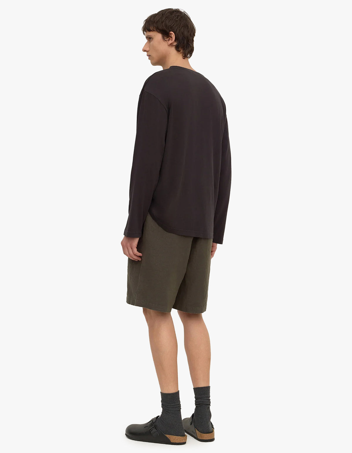 Finley Linen Short - Dark Military