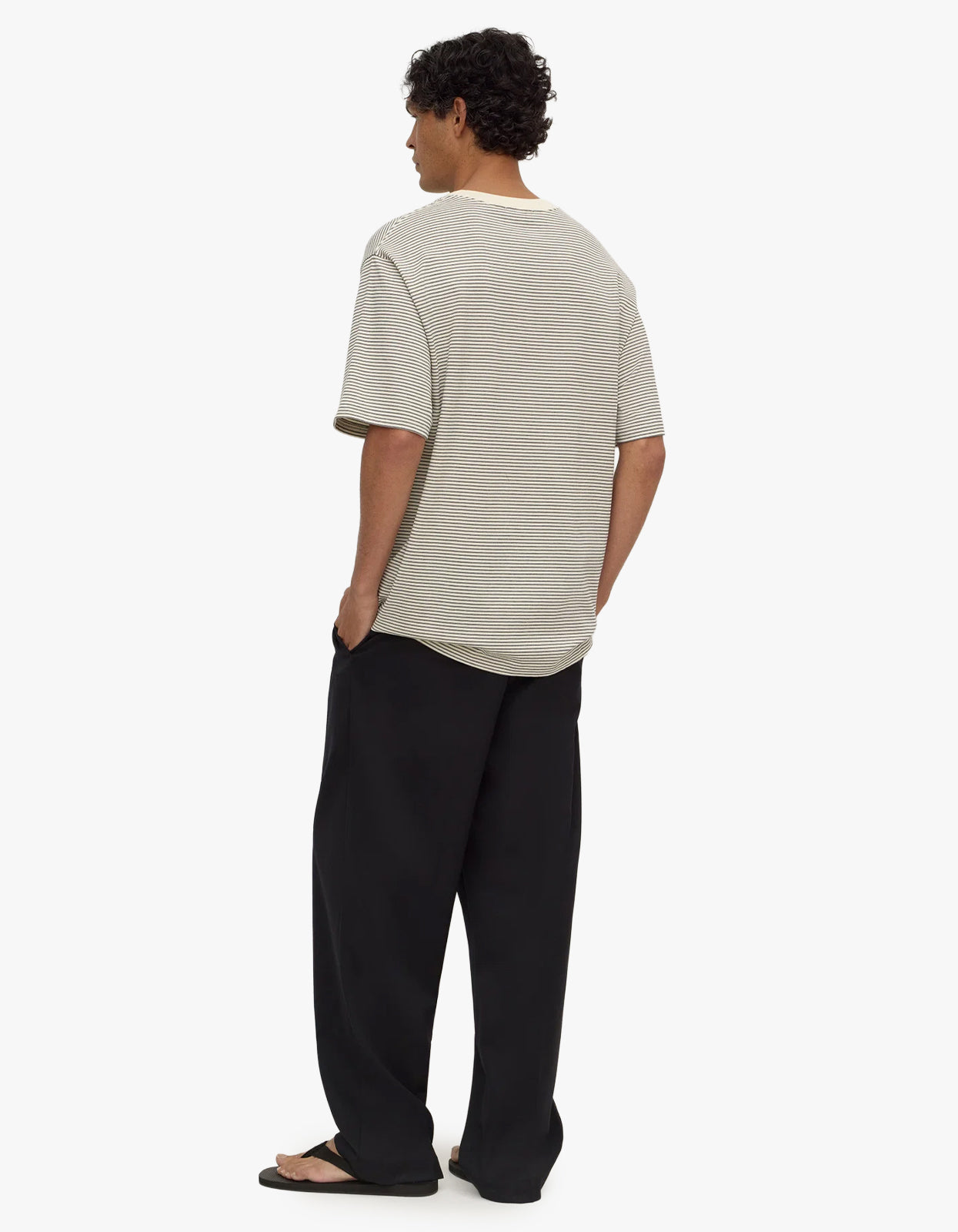 Malone Stripe Short Sleeve Tee - Black/Cream