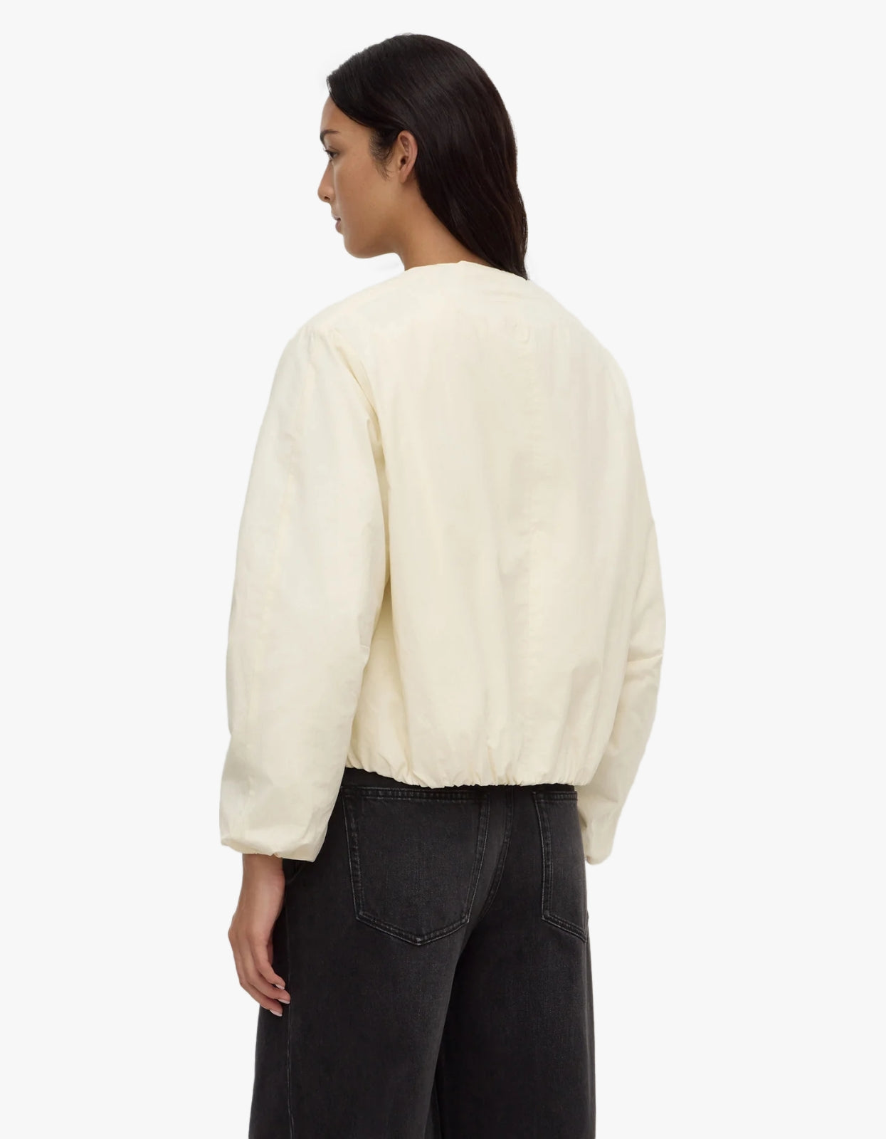Zoie Padded Bomber Jacket - Antique White
