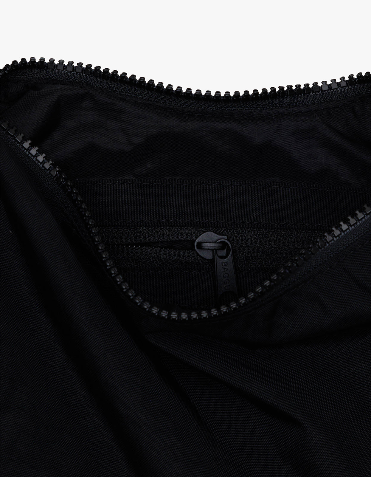 Small Nylon Crescent Bag - Black