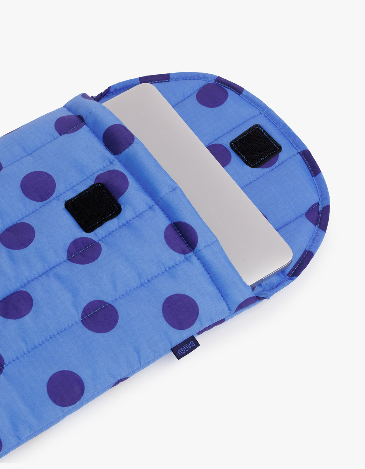 Puffy Laptop Sleeve 13Inch - Blue Polka Dot
