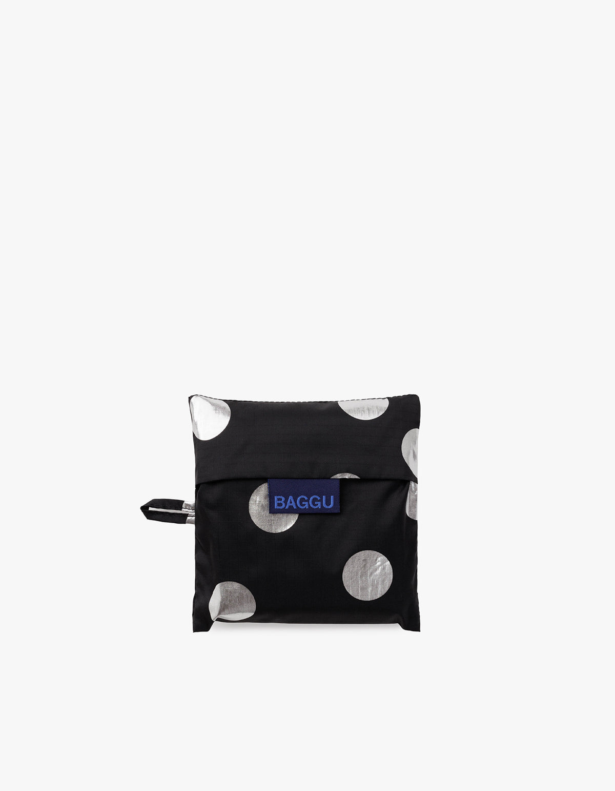 Standard Baggu - Silver Metallic Polka Dot