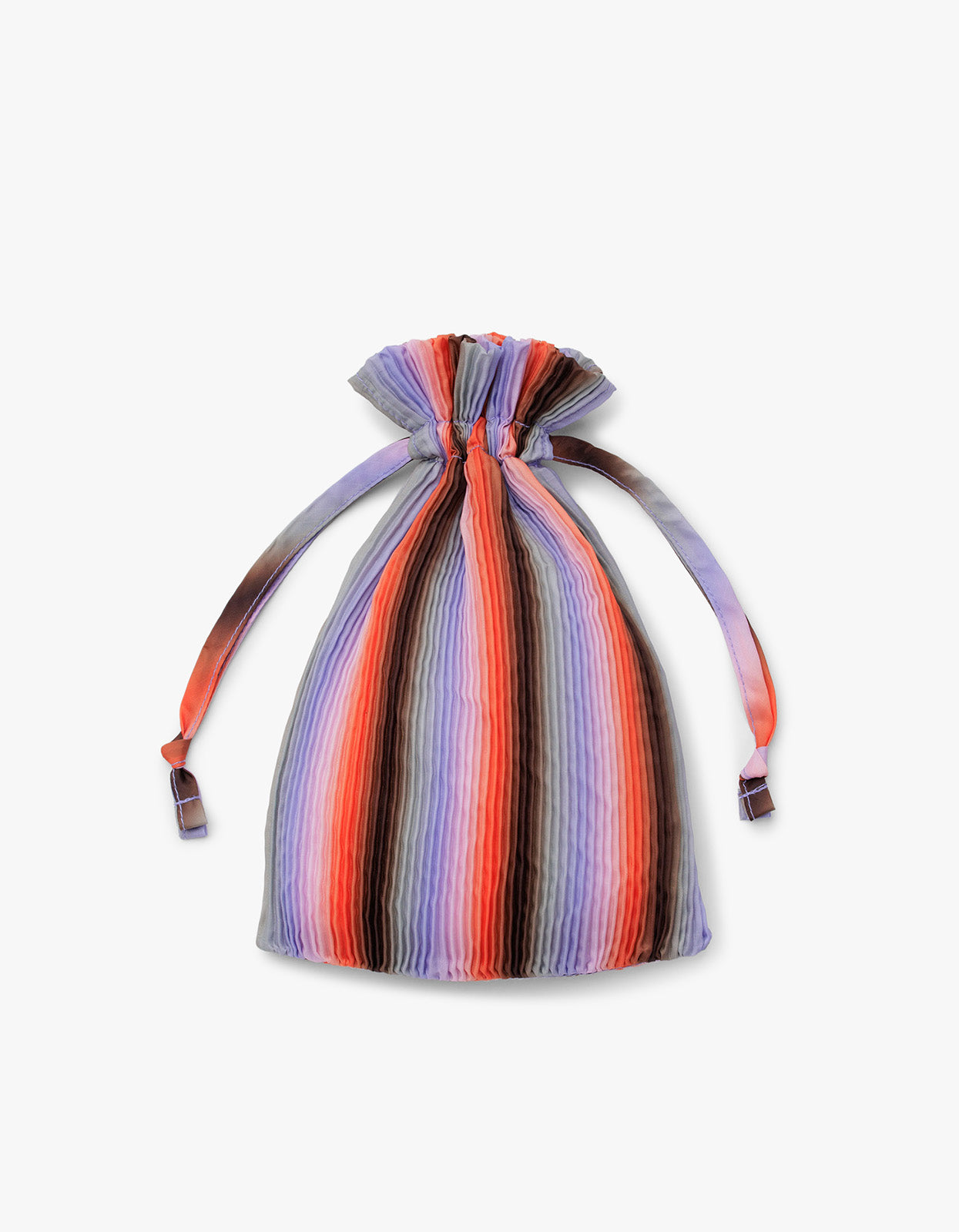 Pleated Baggu - Gradient Stripe Poppy Lilac