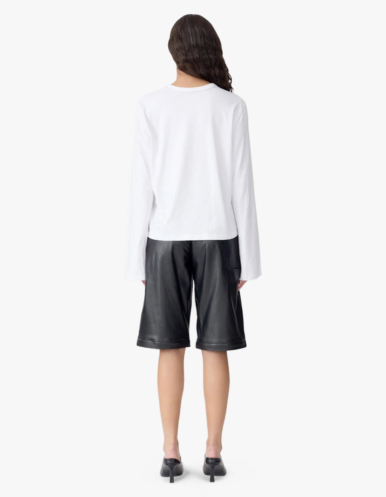 Wide Long Sleeve T-Shirt - White