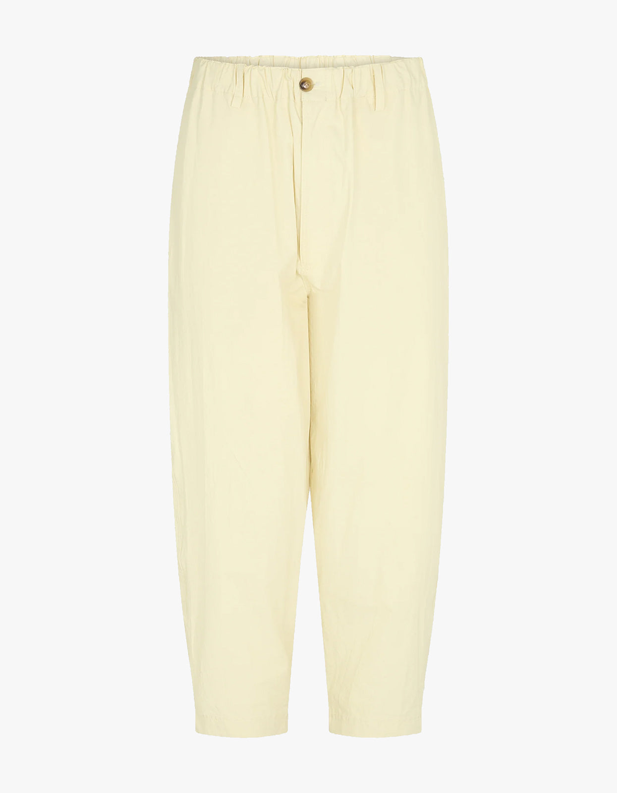 Crushed Cotton Summer Pant - Pale Yellow
