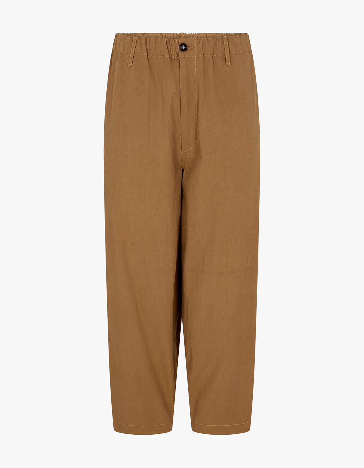 Crushed Cotton Summer Pant - Dark Tan