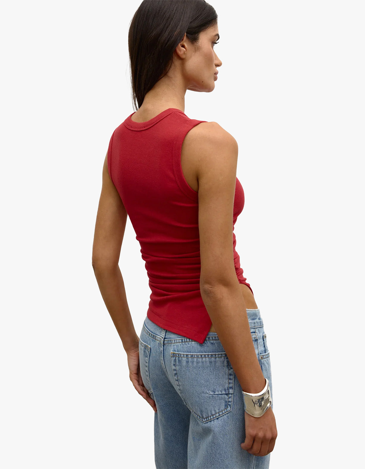 Lana Rouched Tee - Red