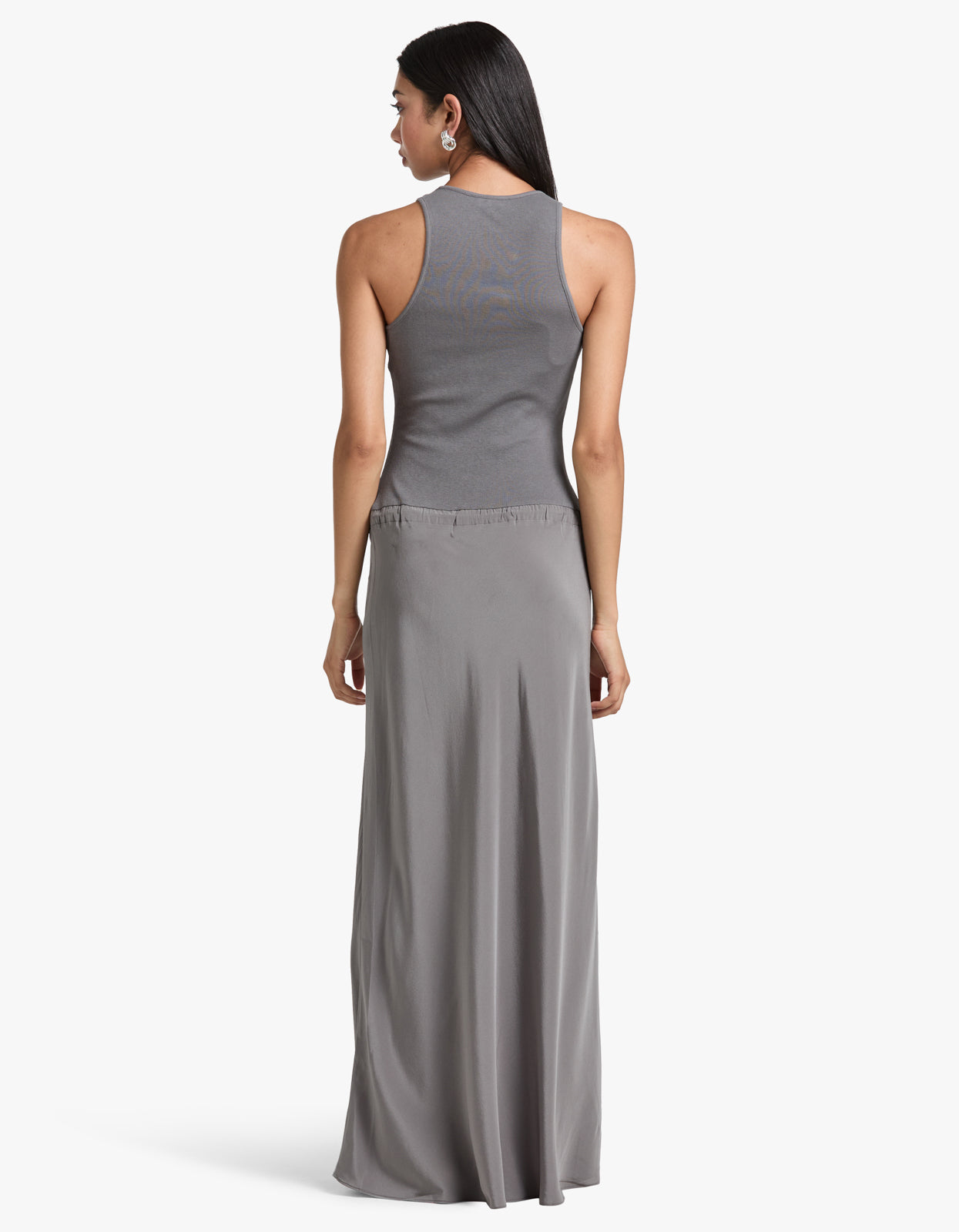 Sola Racer Dress - Charcoal