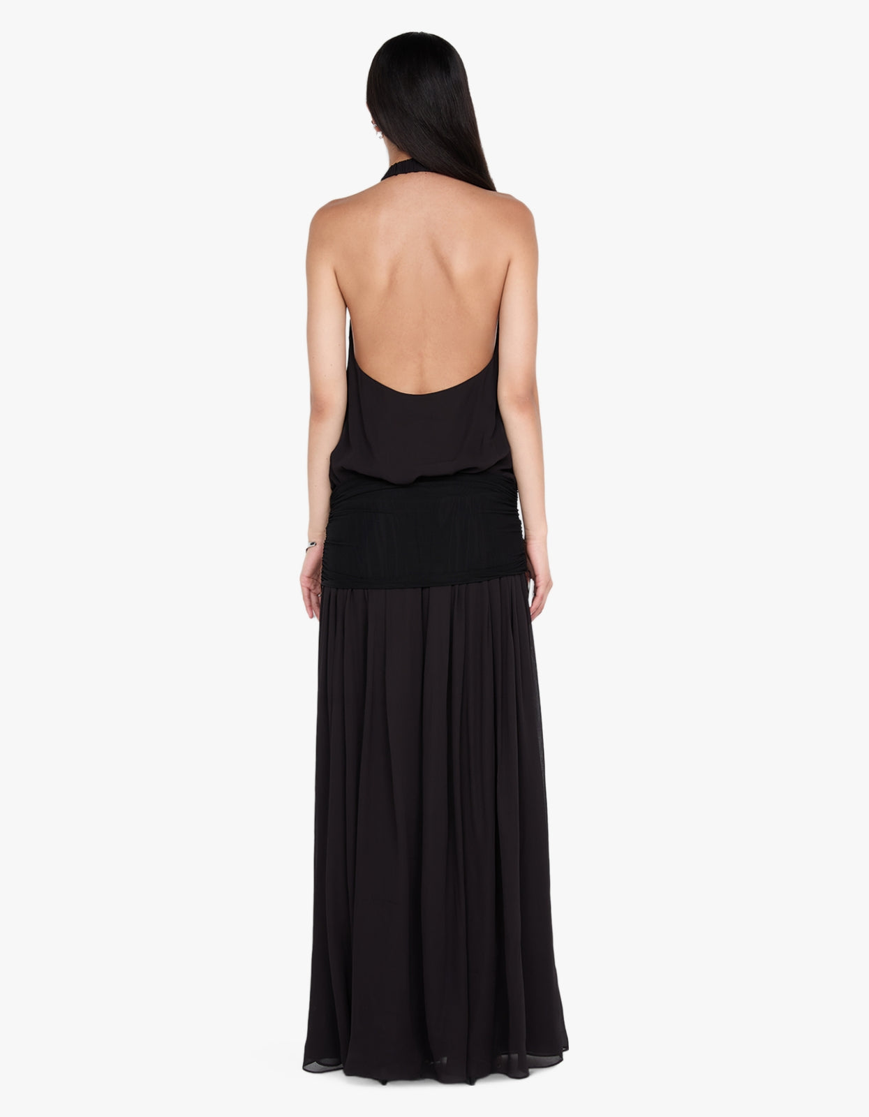 Jasmin V Maxi Dress - Black