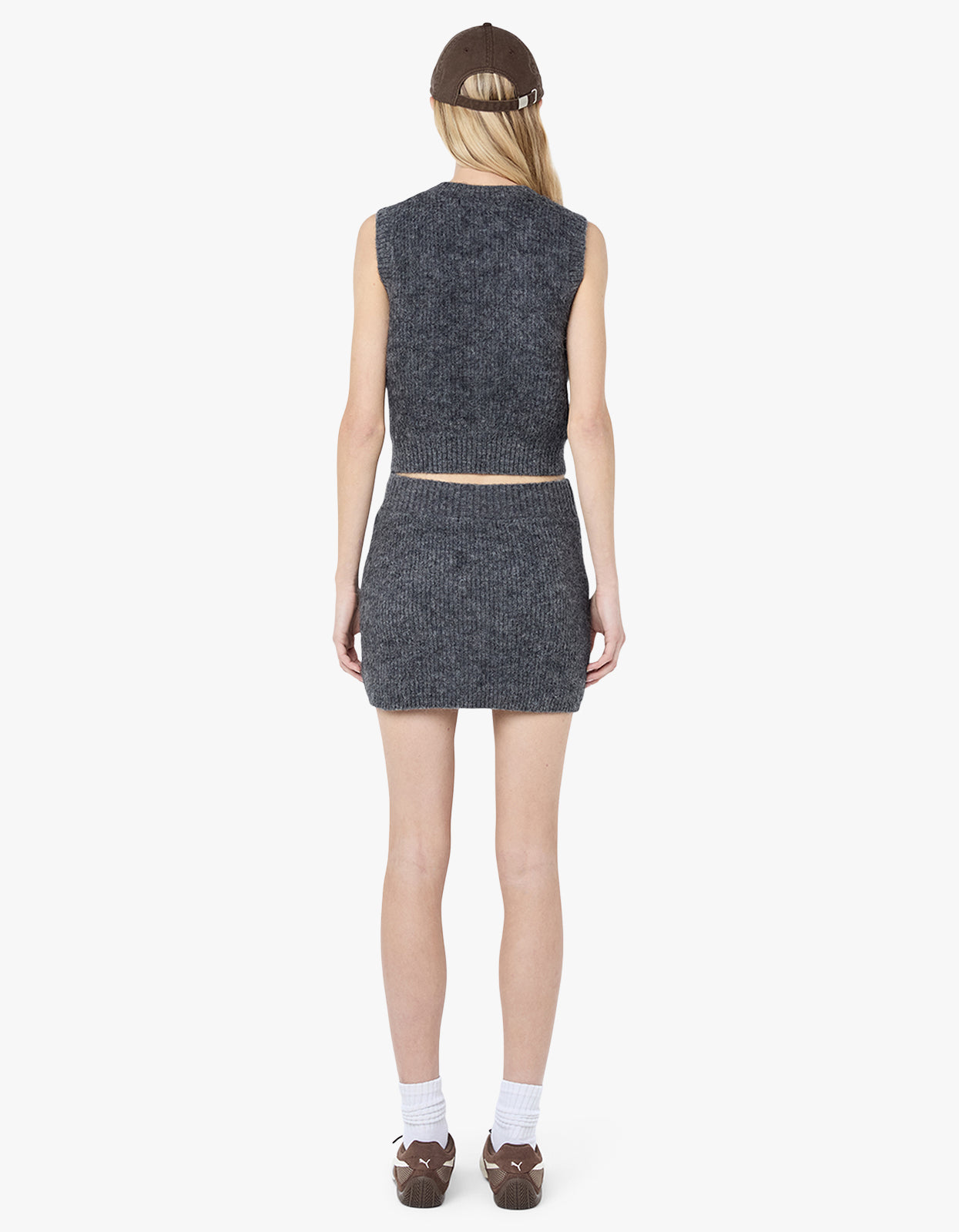 Noe Mini Skirt - Charcoal