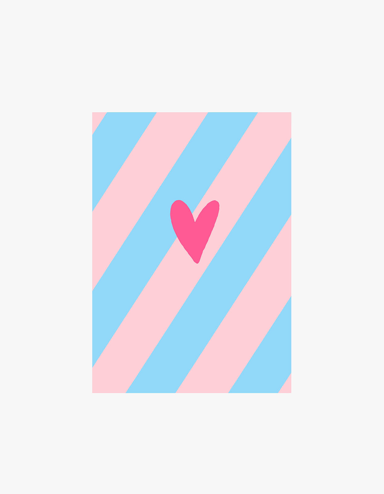 Stripe Heart Card