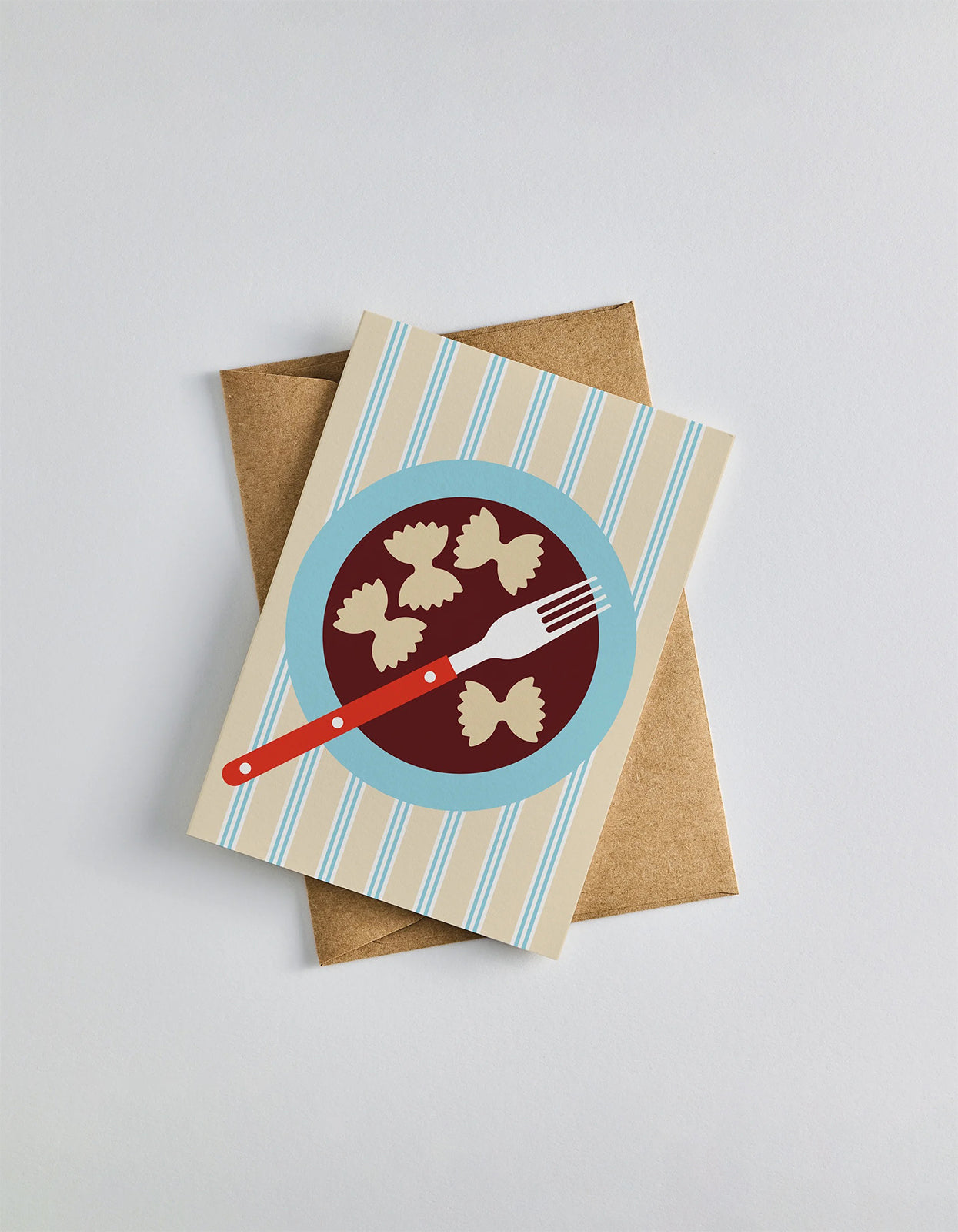 Bow Tie Pasta Card - Stripe