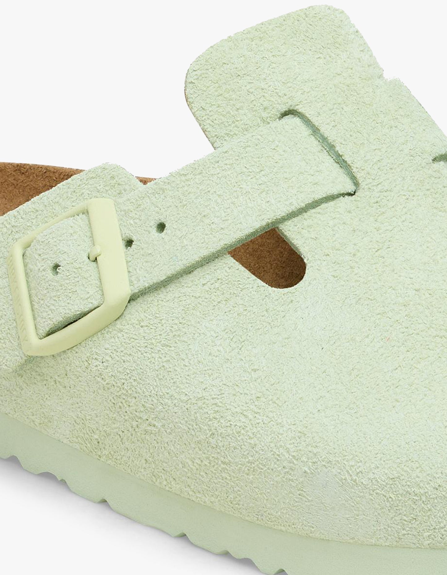 Womens Boston Suede Leather- Faded Lime