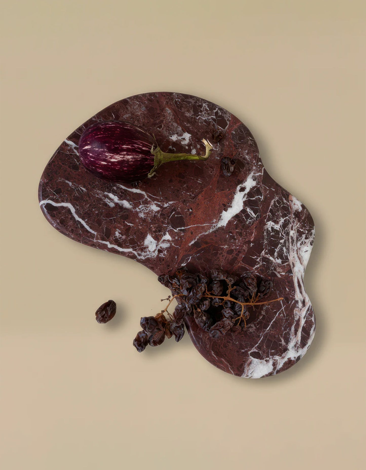 Oasis Marble Serving Platter - Rosso Levanto