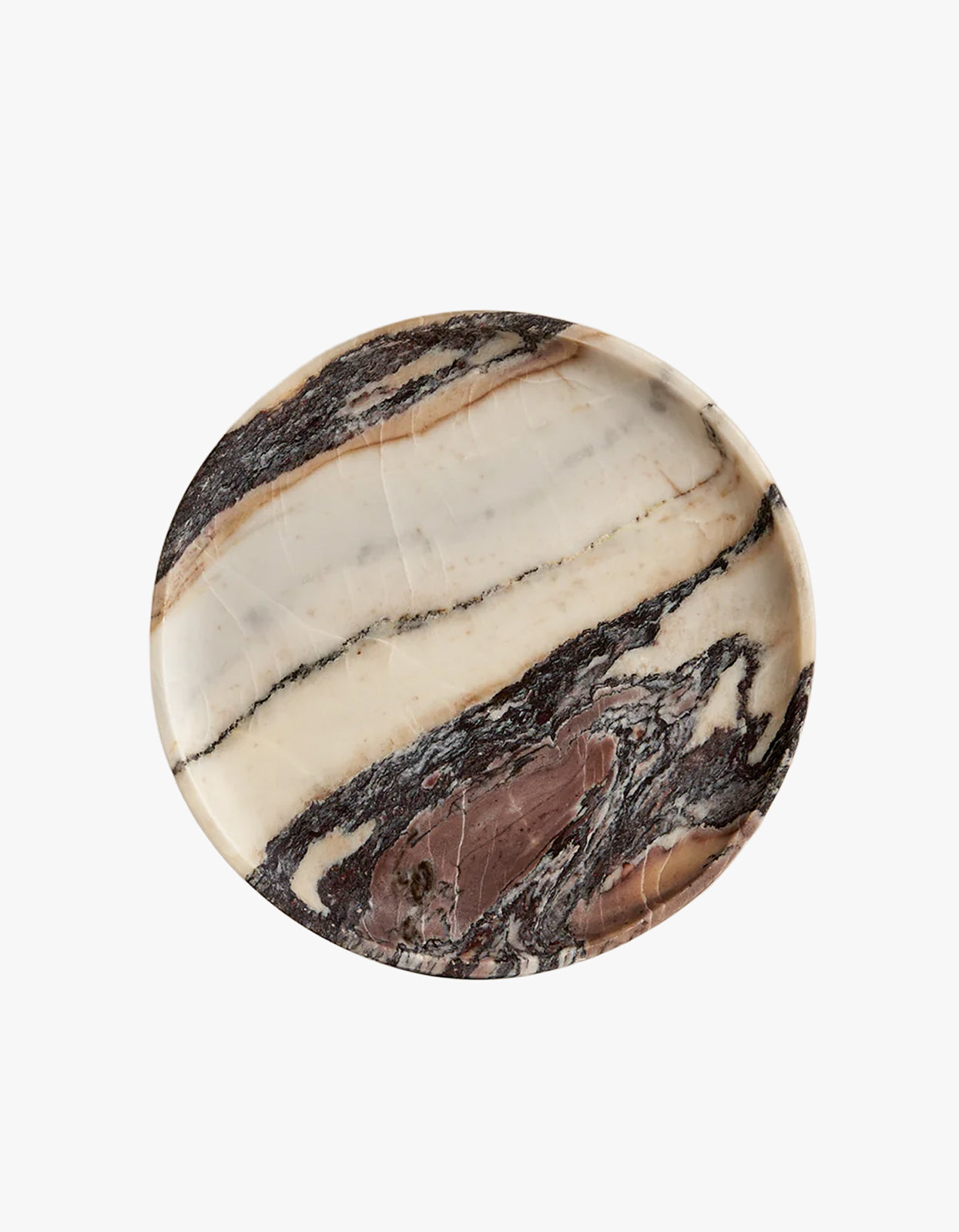 Linea Round Marble Tray - Calacatta Viola