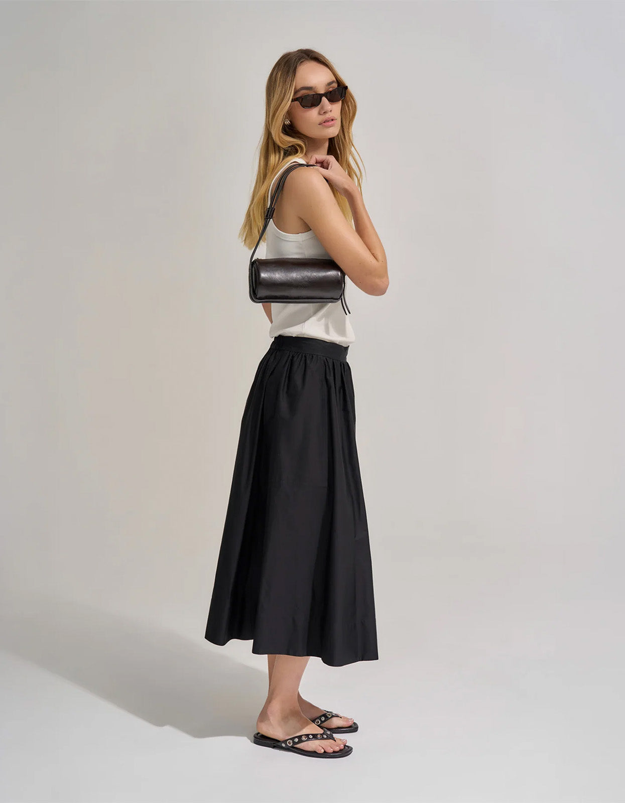 Brooke Mini Barrel Bag - Burnt Coffee