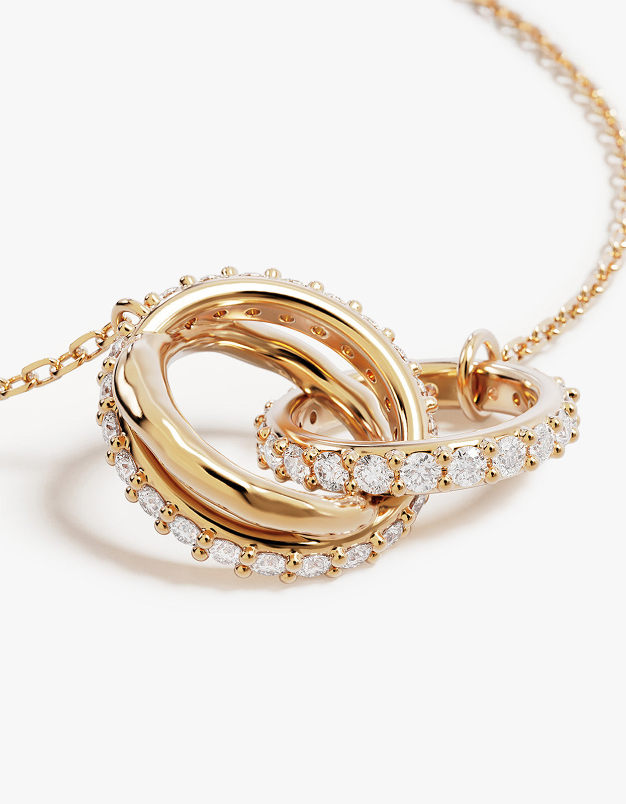 Entwined Hearts Necklace - 18K Gold Vermeil