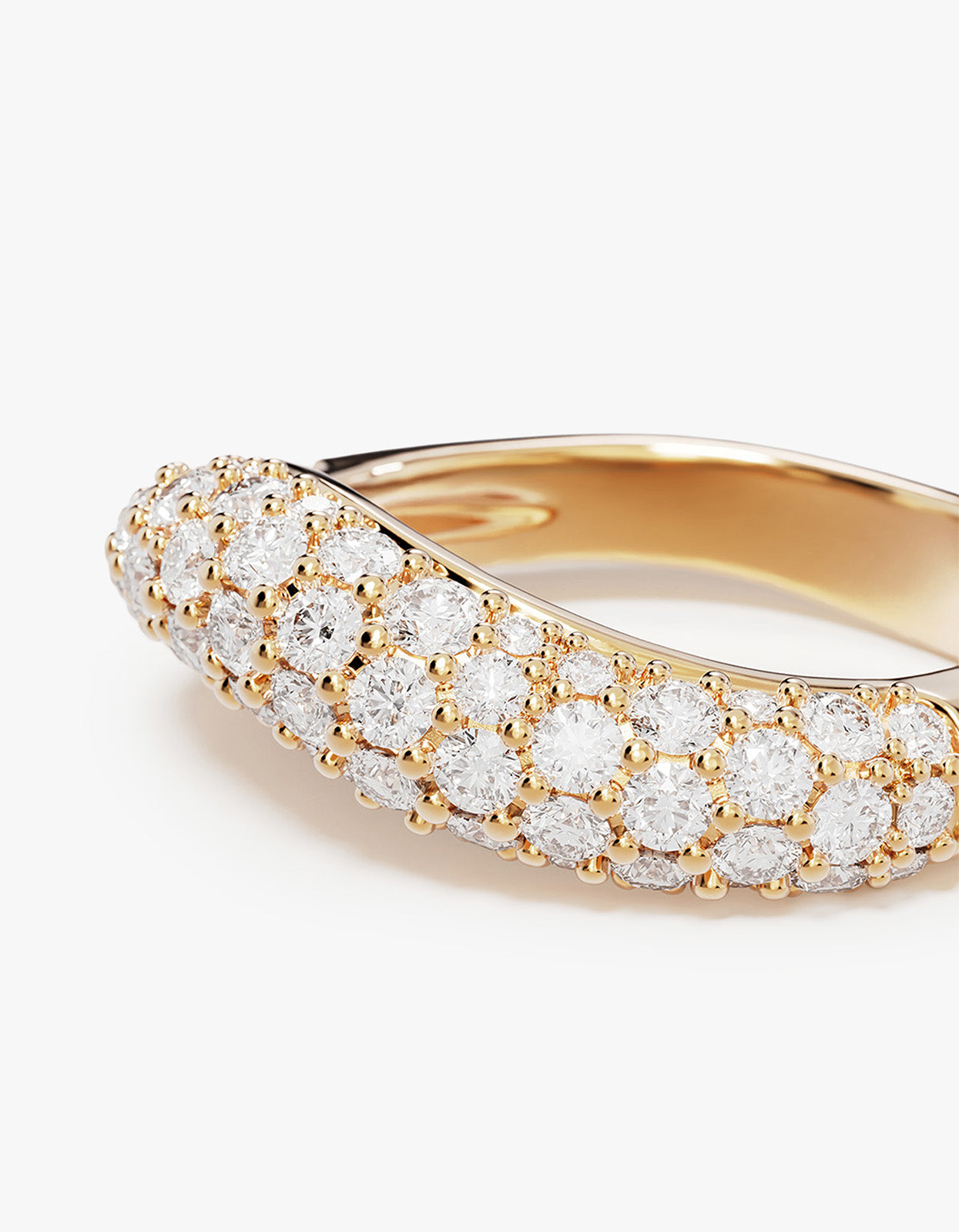 Crystal Wave Ring - 18K Gold Vermeil